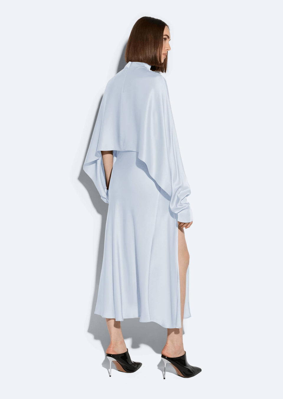 Satin Bias Slit Midi Skirt - LAPOINTE