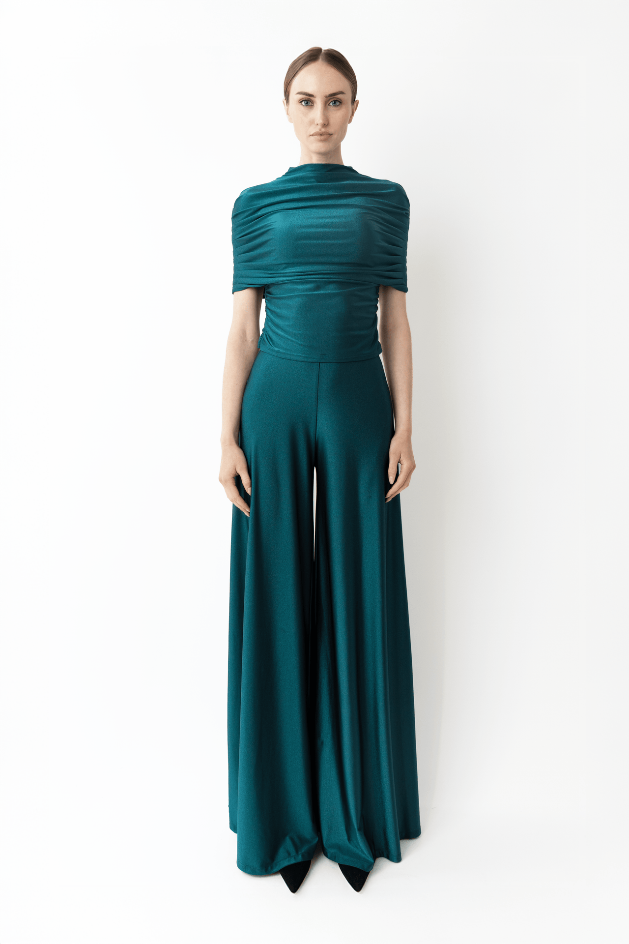 Shine Jersey Wide Leg Pant - LAPOINTE
