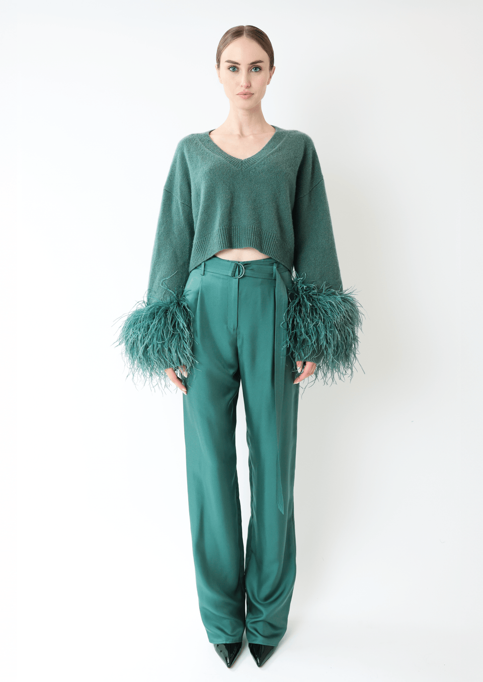 Silky Twill Belted Pant - LAPOINTE