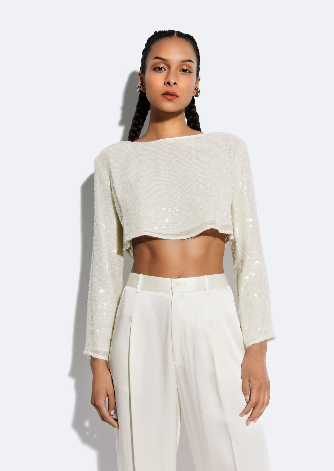 Sequin Cropped Top