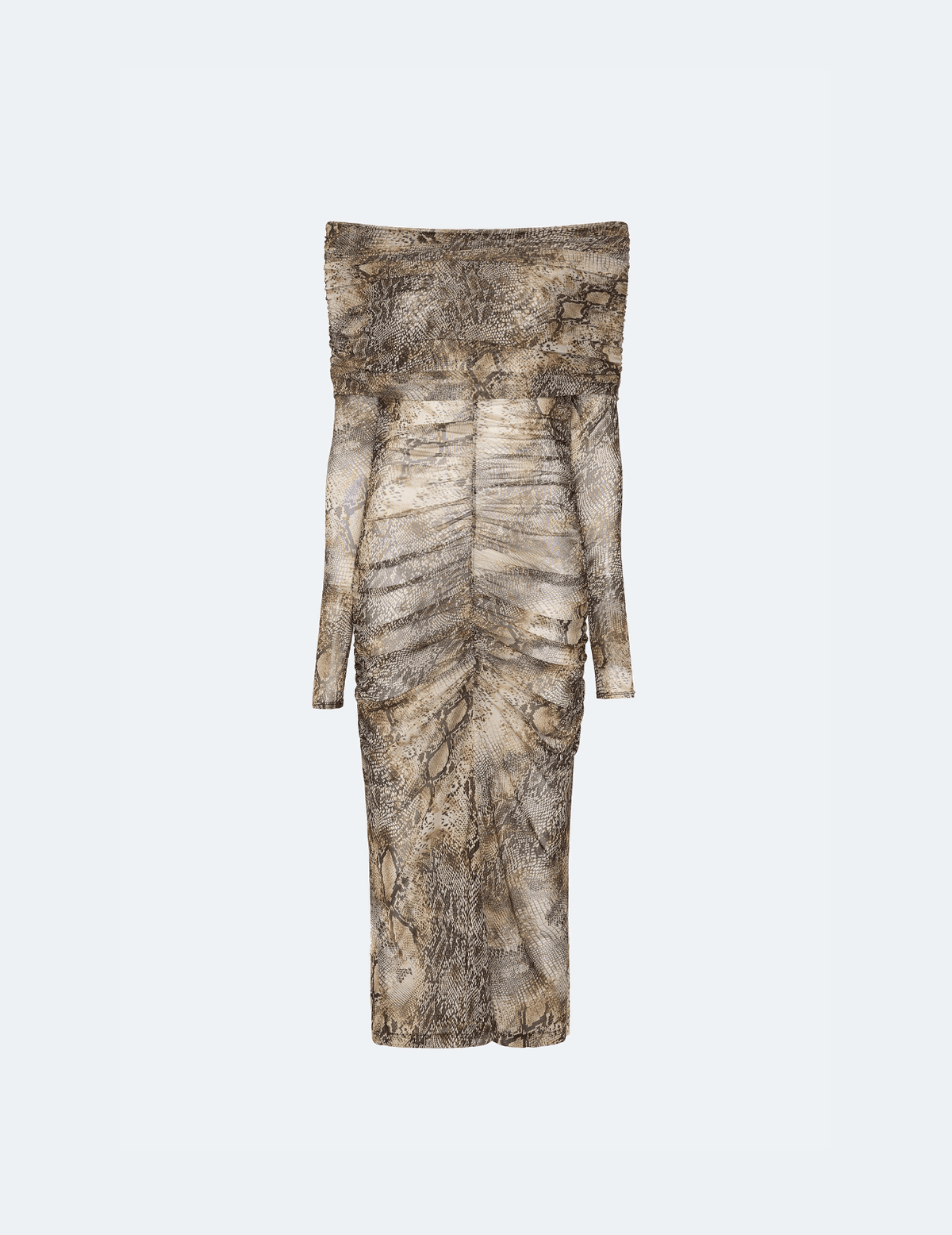 Snake Mesh Off The Shoulder Dress - LAPOINTE
