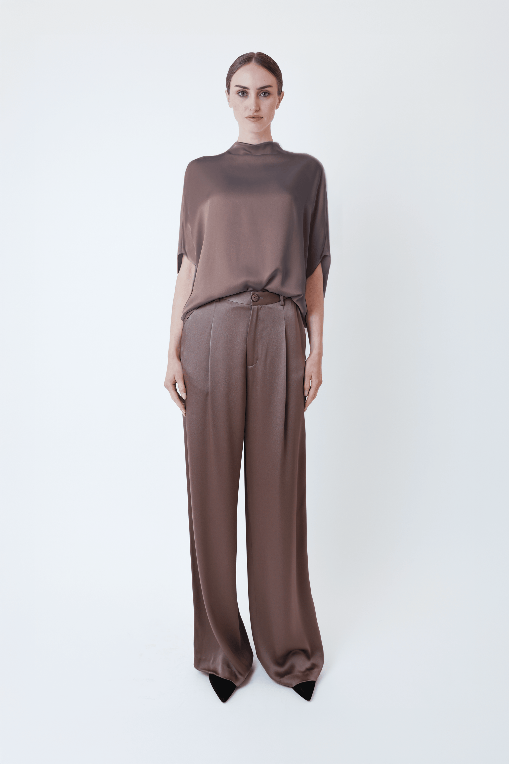 Satin Relaxed Pleated Pant - LAPOINTE