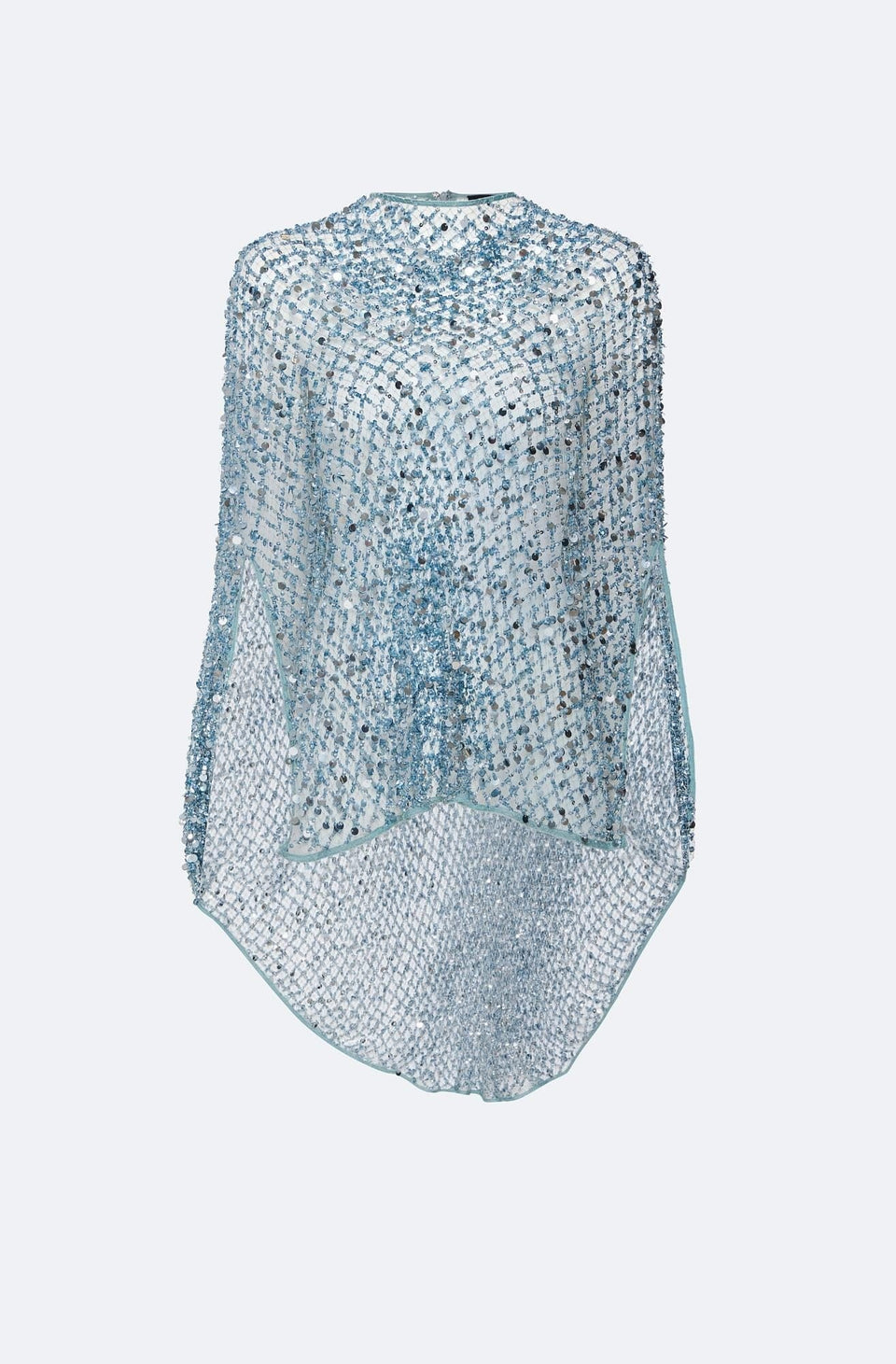 Net Mesh Sequin Oversized Cape Tee - LAPOINTE