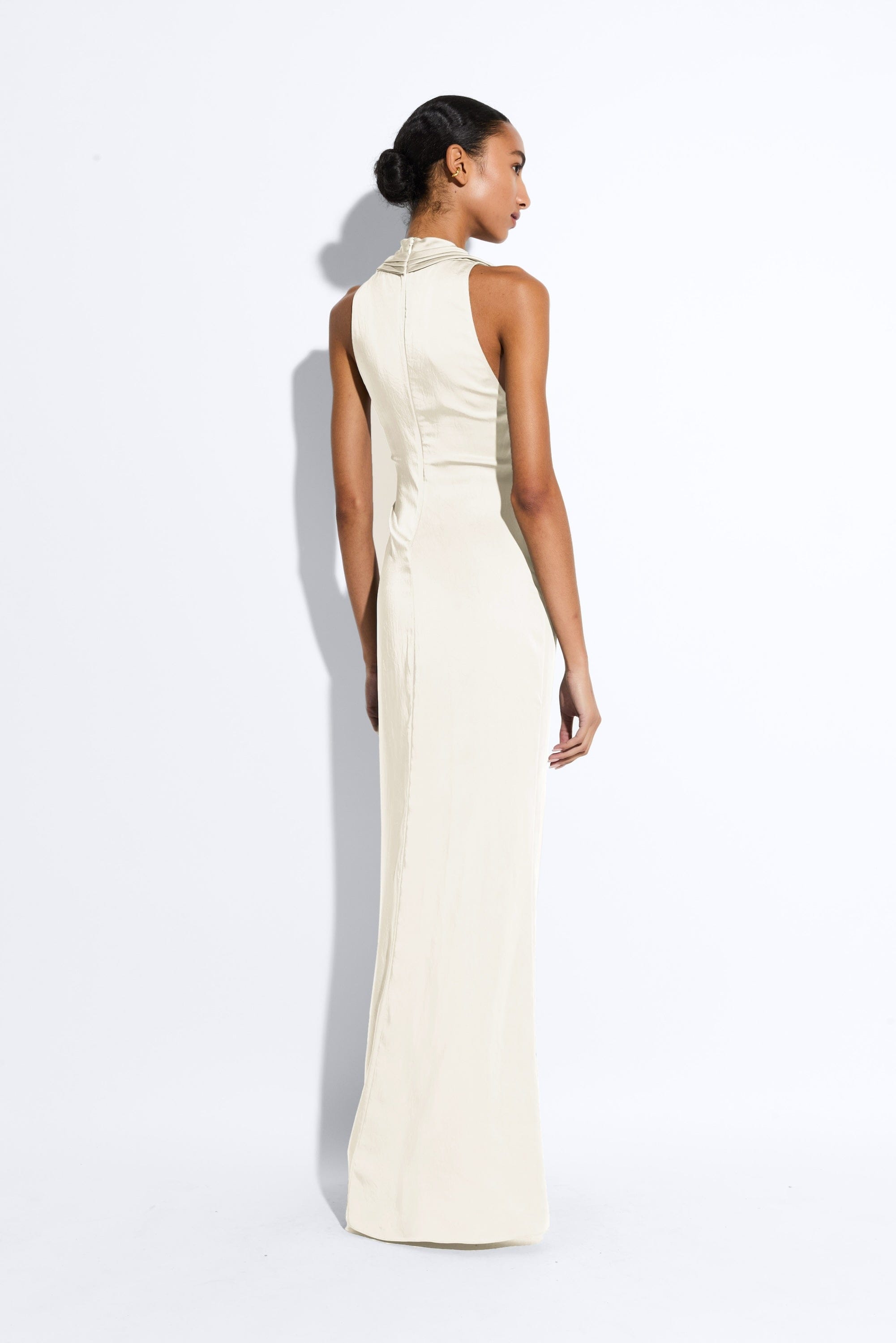 Lightweight Satin Cowl Neck Gown - LAPOINTE