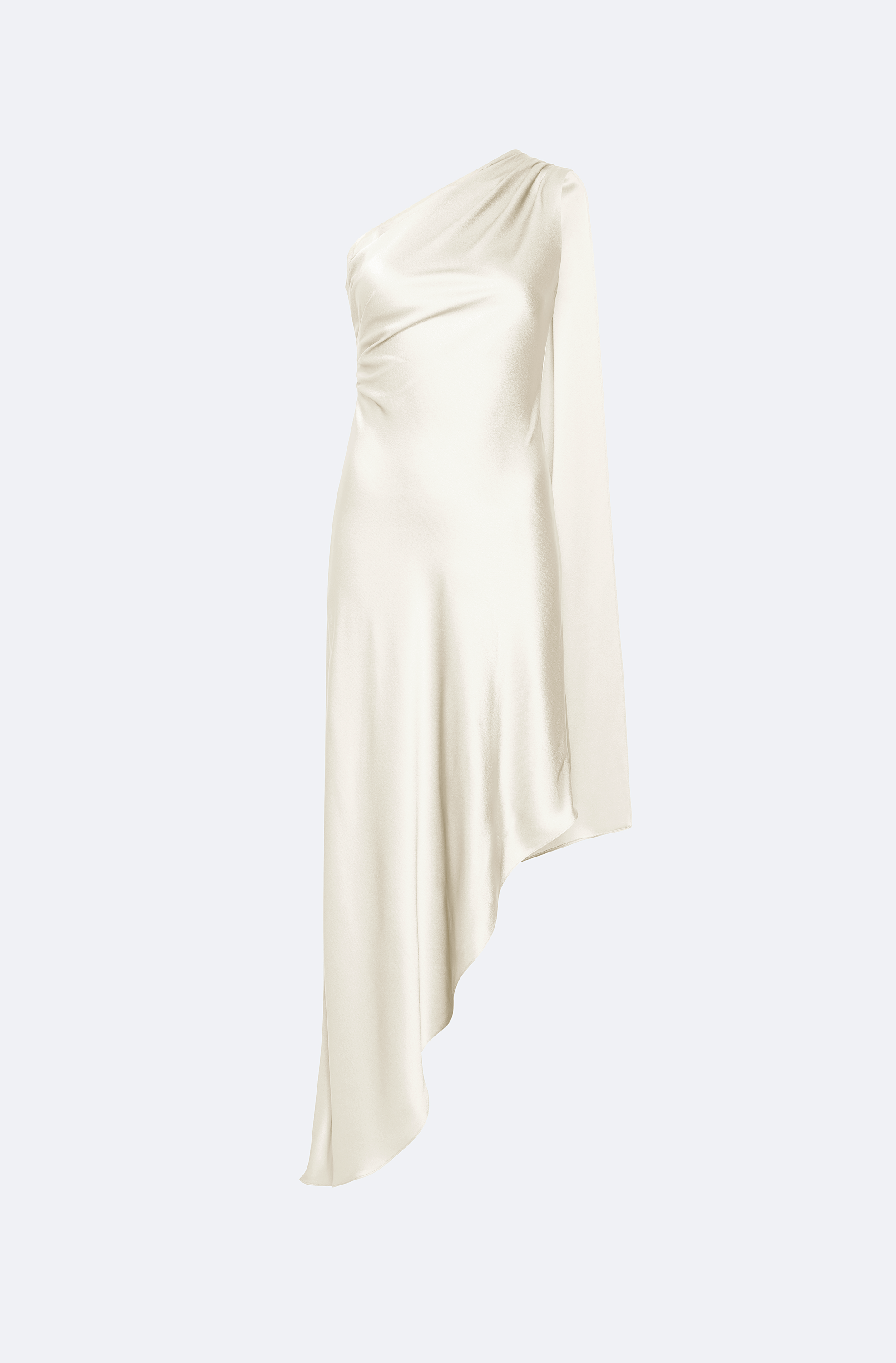 cream one shoulder dress La Lune Gathered One Shoulder Maxi Dress | Cream | Dresses