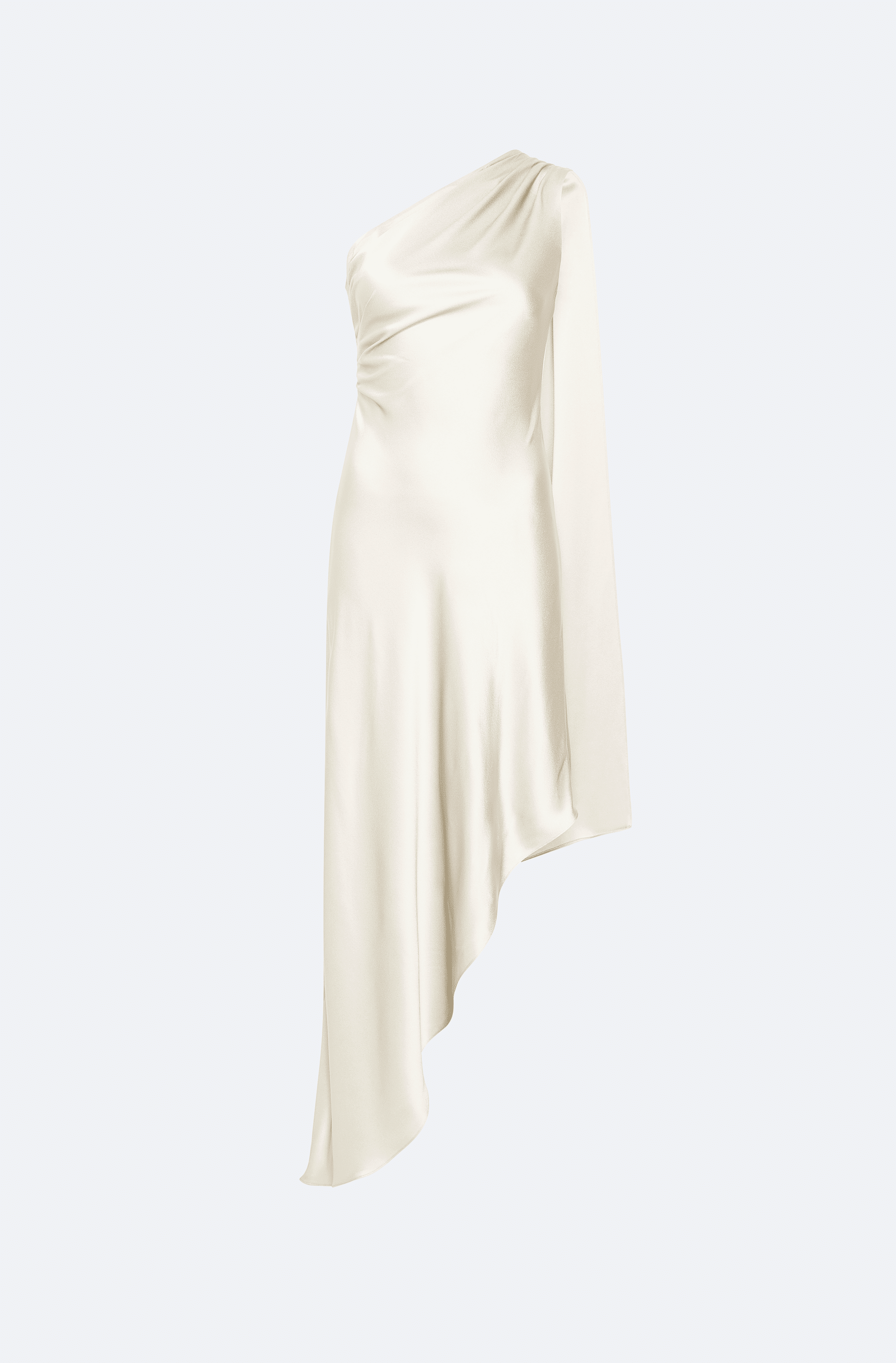 Lightweight Satin One Shoulder Dress - LAPOINTE