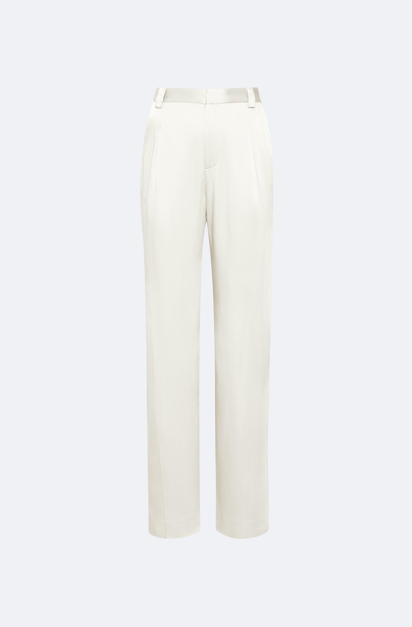 Satin Relaxed Pleated Pant