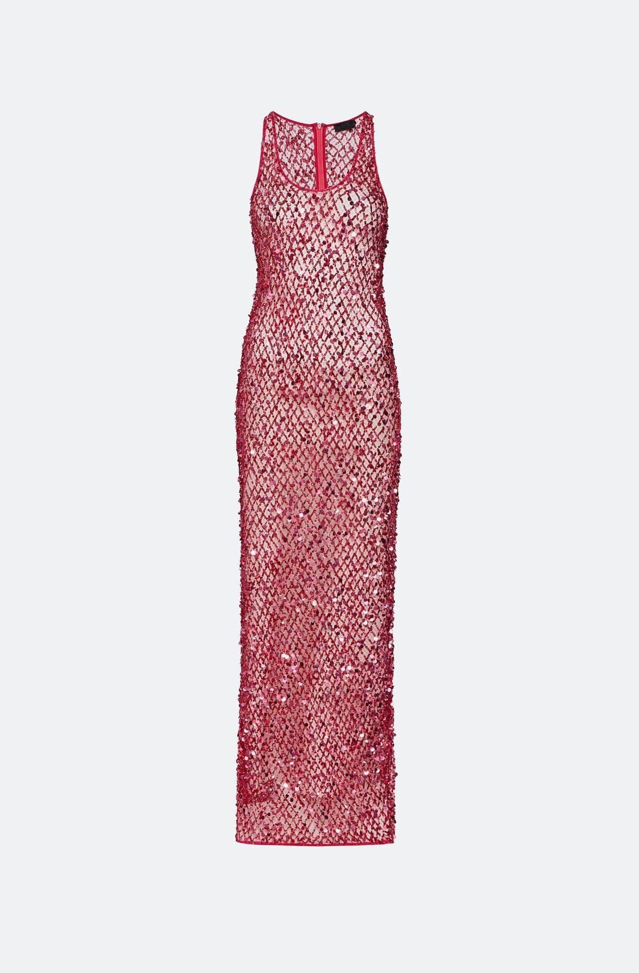 Net Mesh Sequin Tank Gown - LAPOINTE