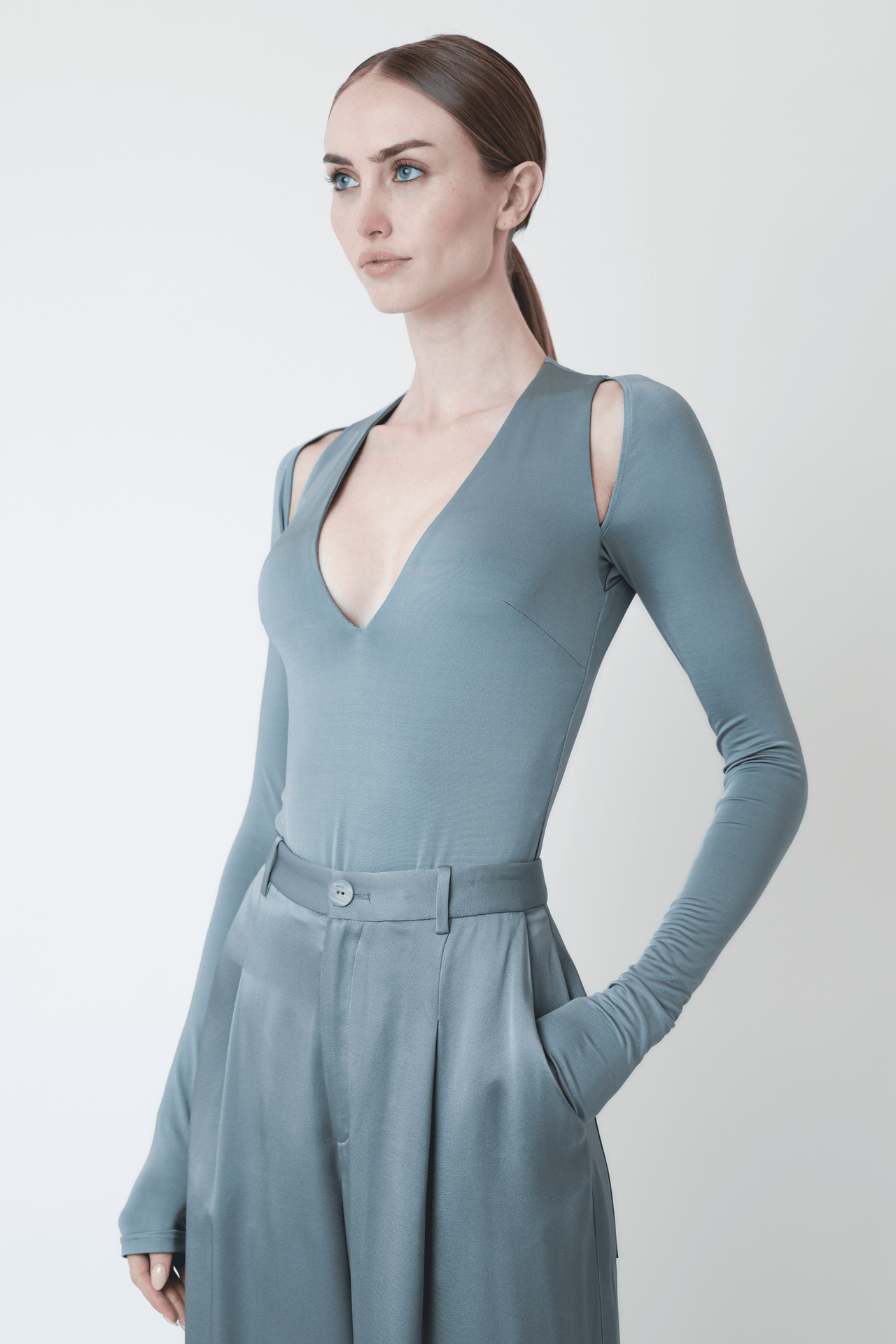 Jersey V Neck Bodysuit - LAPOINTE