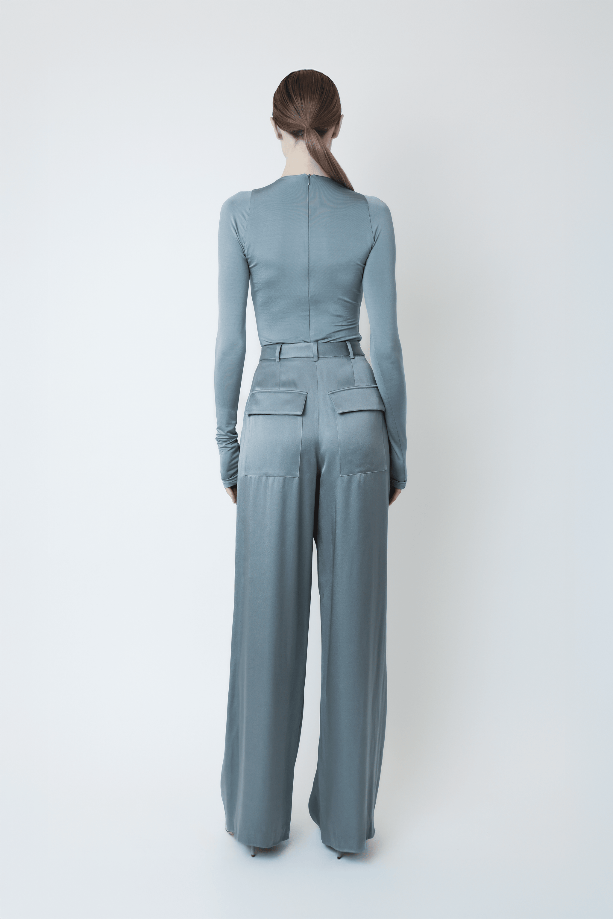 Satin Relaxed Pleated Pant - LAPOINTE