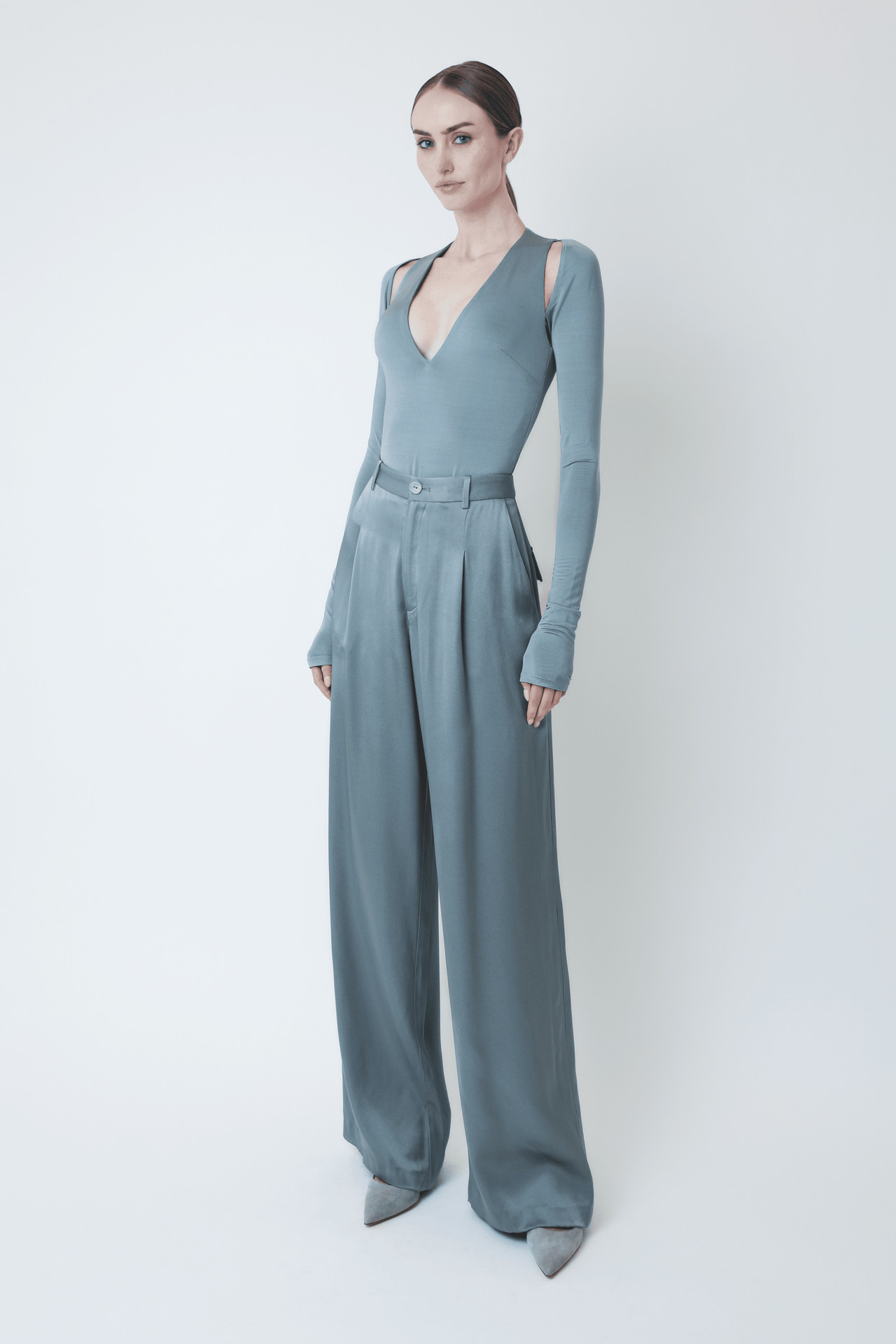 Satin Relaxed Pleated Pant - LAPOINTE
