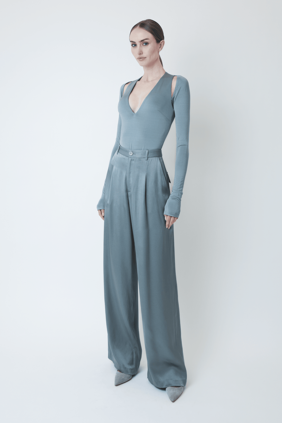 Satin Relaxed Pleated Pant - LAPOINTE