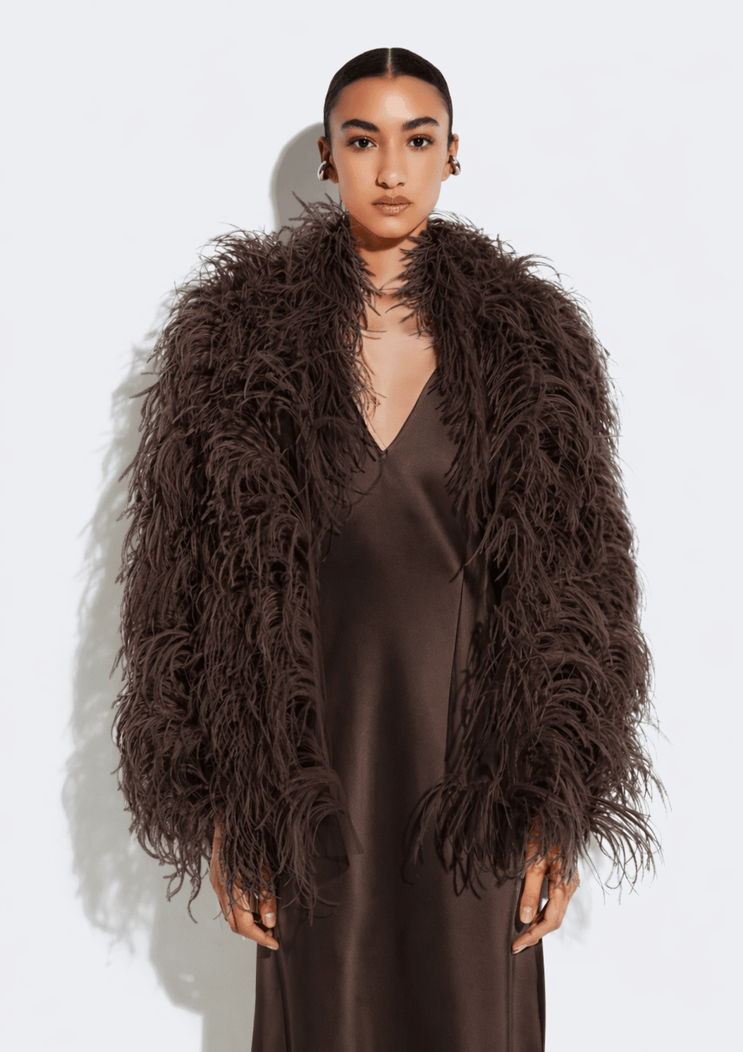 Marbled Feathers Cropped Jacket - LAPOINTE