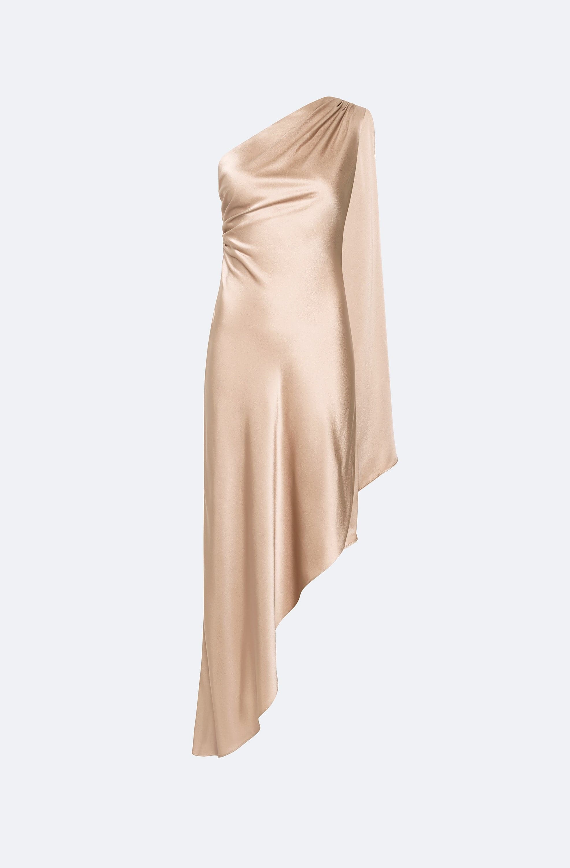 Satin One Shoulder Dress