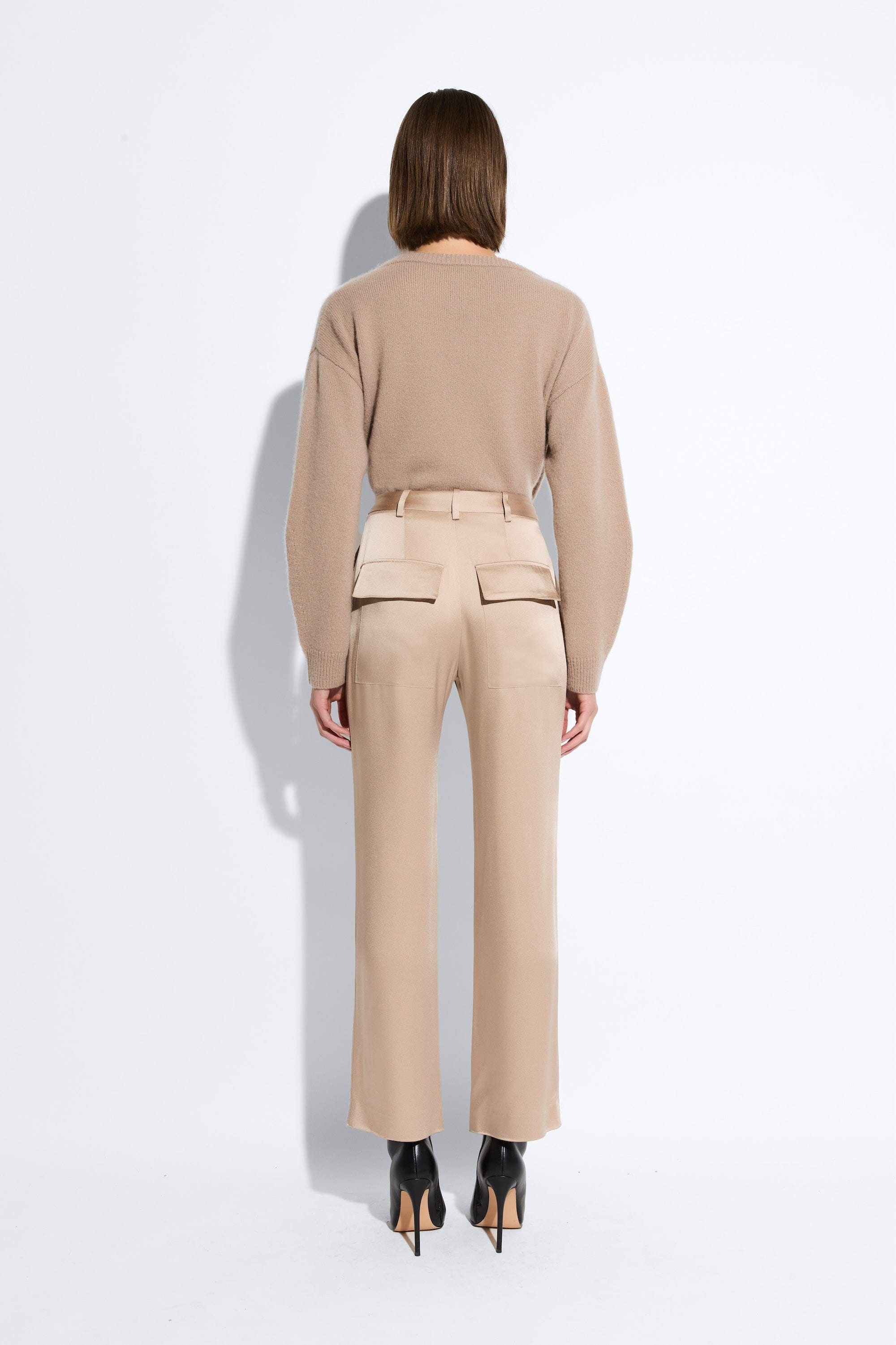 Satin Relaxed Pleated Pant