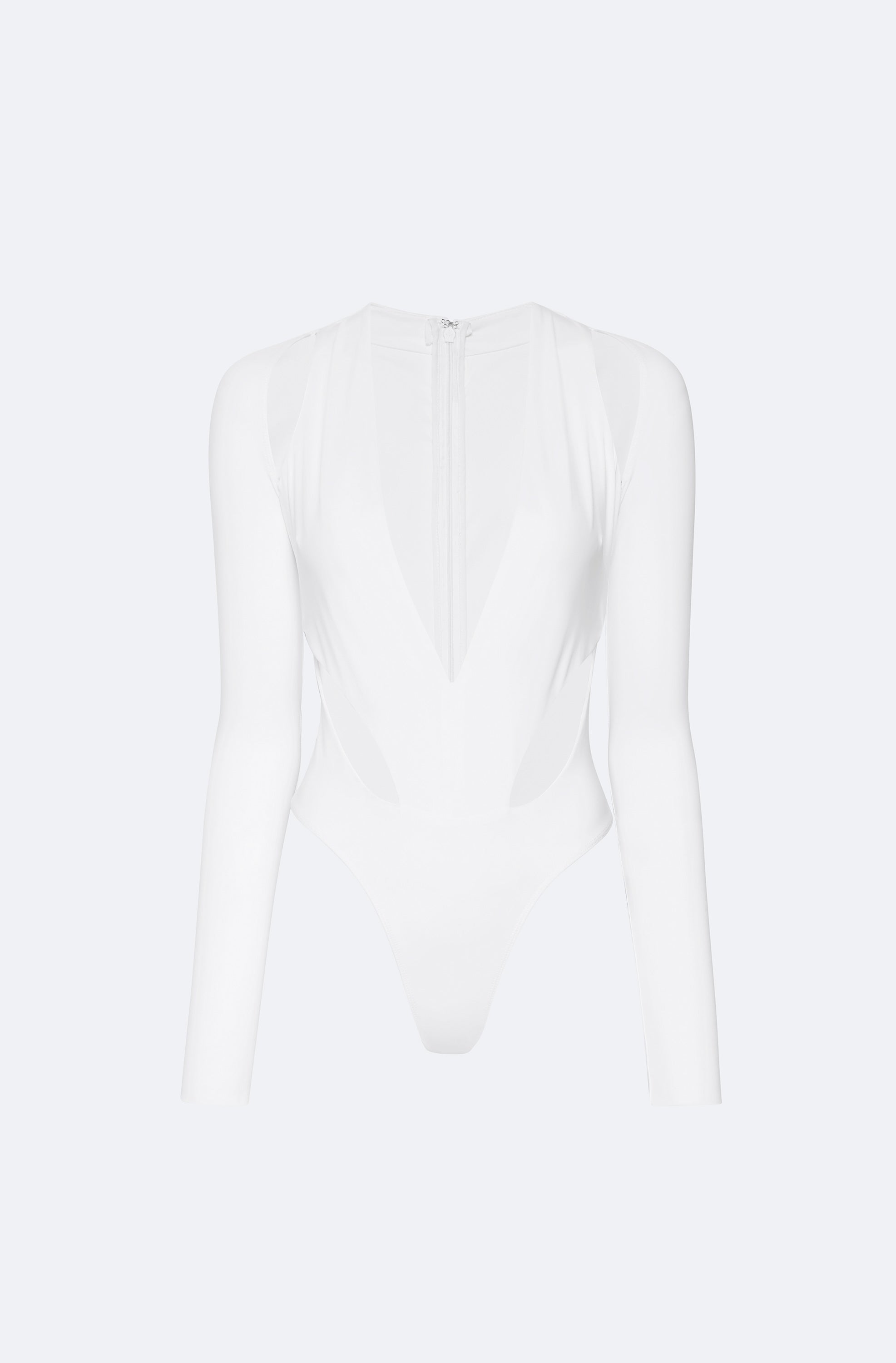 Compact Jersey Cut Out V Neck Bodysuit