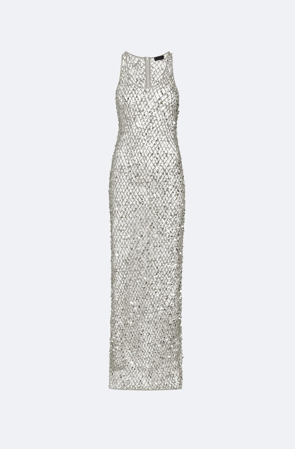 Net Mesh Sequin Tank Gown - LAPOINTE