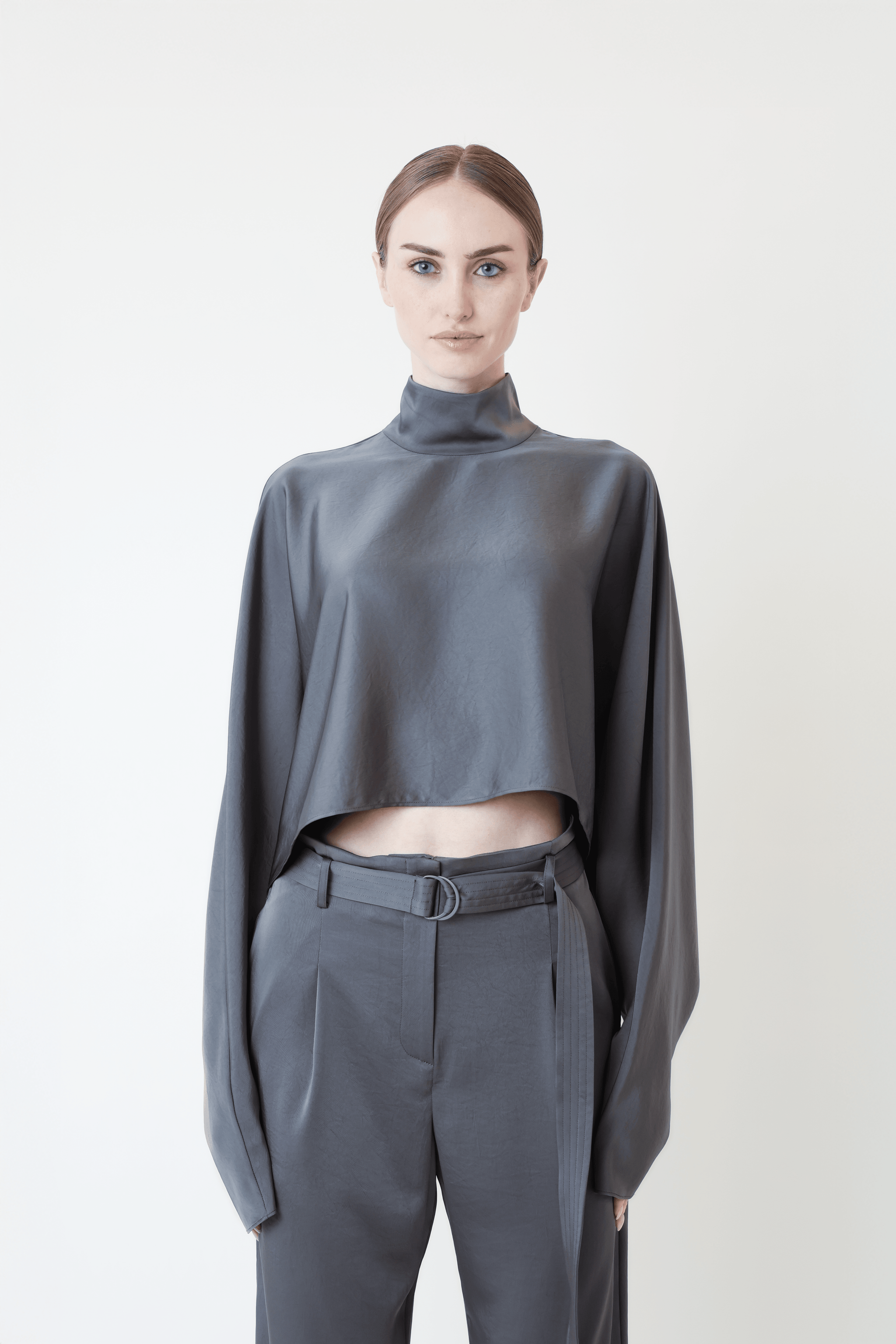 Lightweight Satin Caftan Top - LAPOINTE