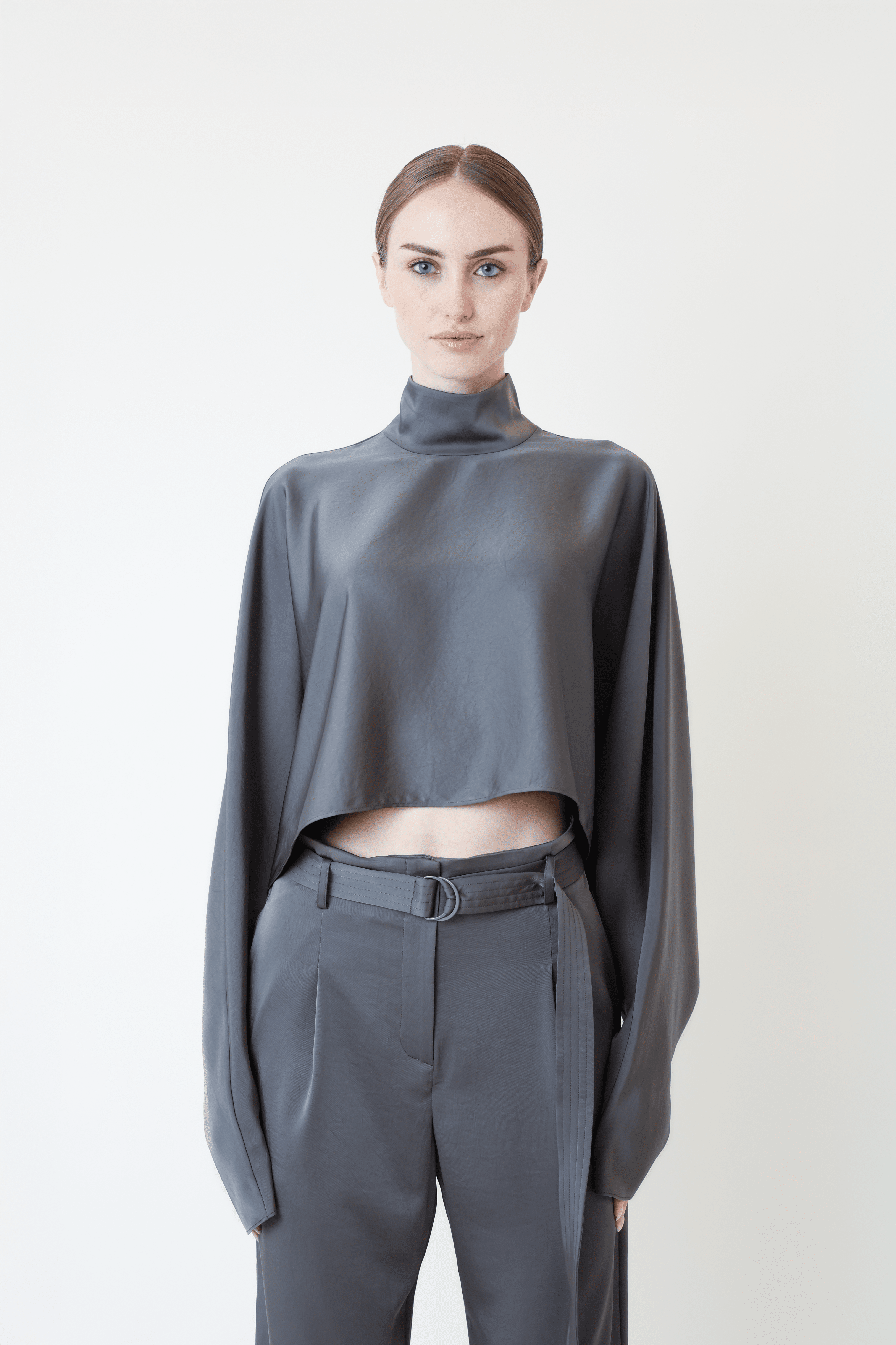 Lightweight Satin Caftan Top - LAPOINTE