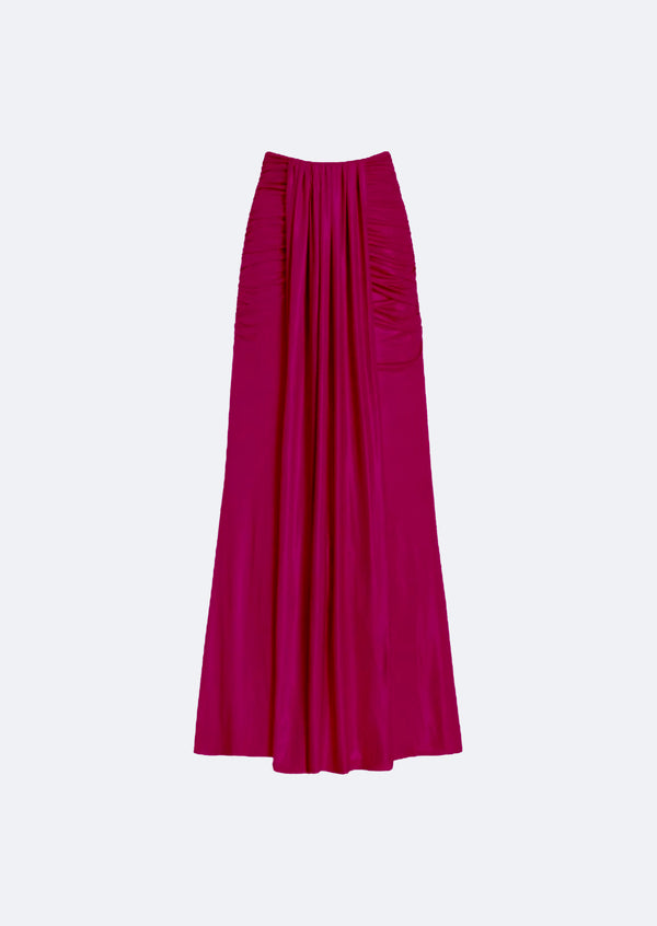 Coated Jersey Draped Skirt