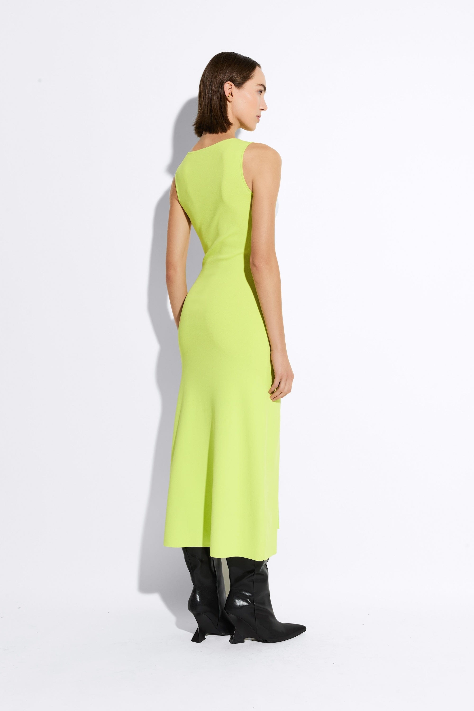 Matte Viscose Waist Tie Dress