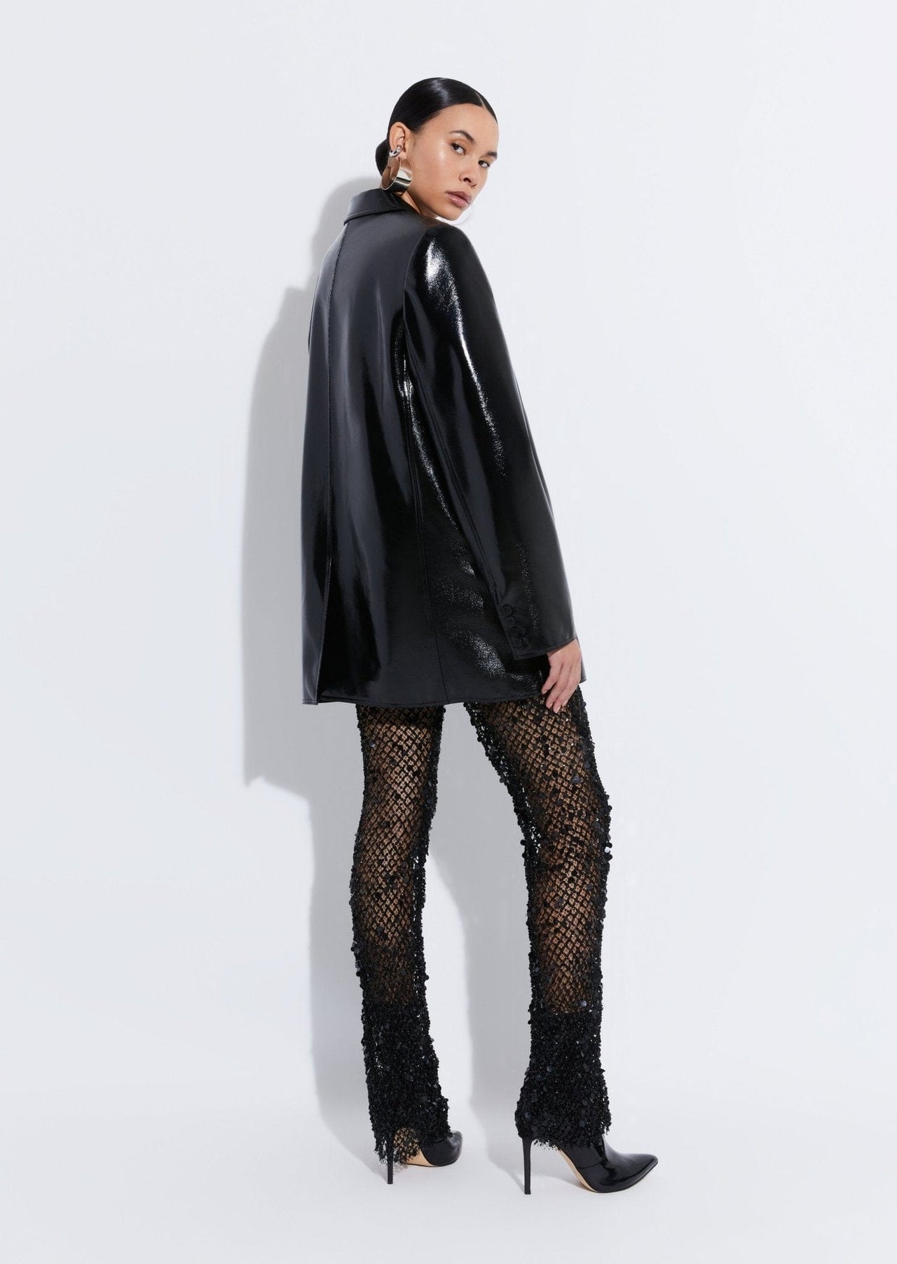 Mesh Sequin Flare Pant - LAPOINTE