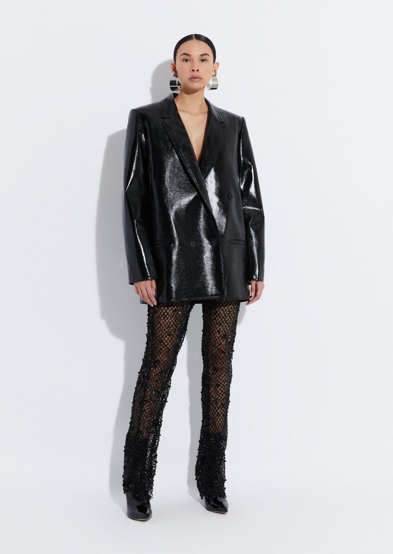 Mesh Sequin Flare Pant - LAPOINTE