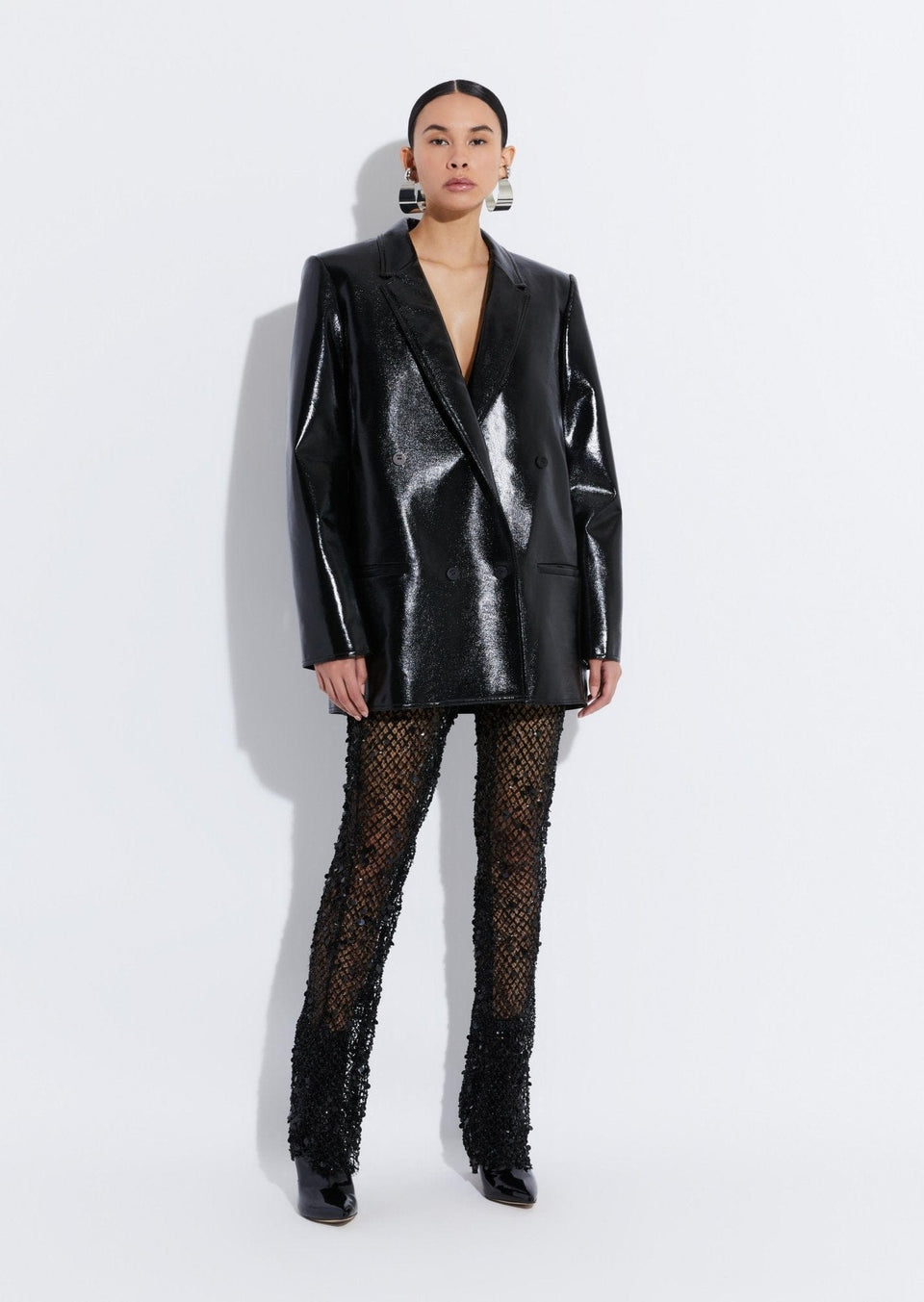 Mesh Sequin Flare Pant - LAPOINTE