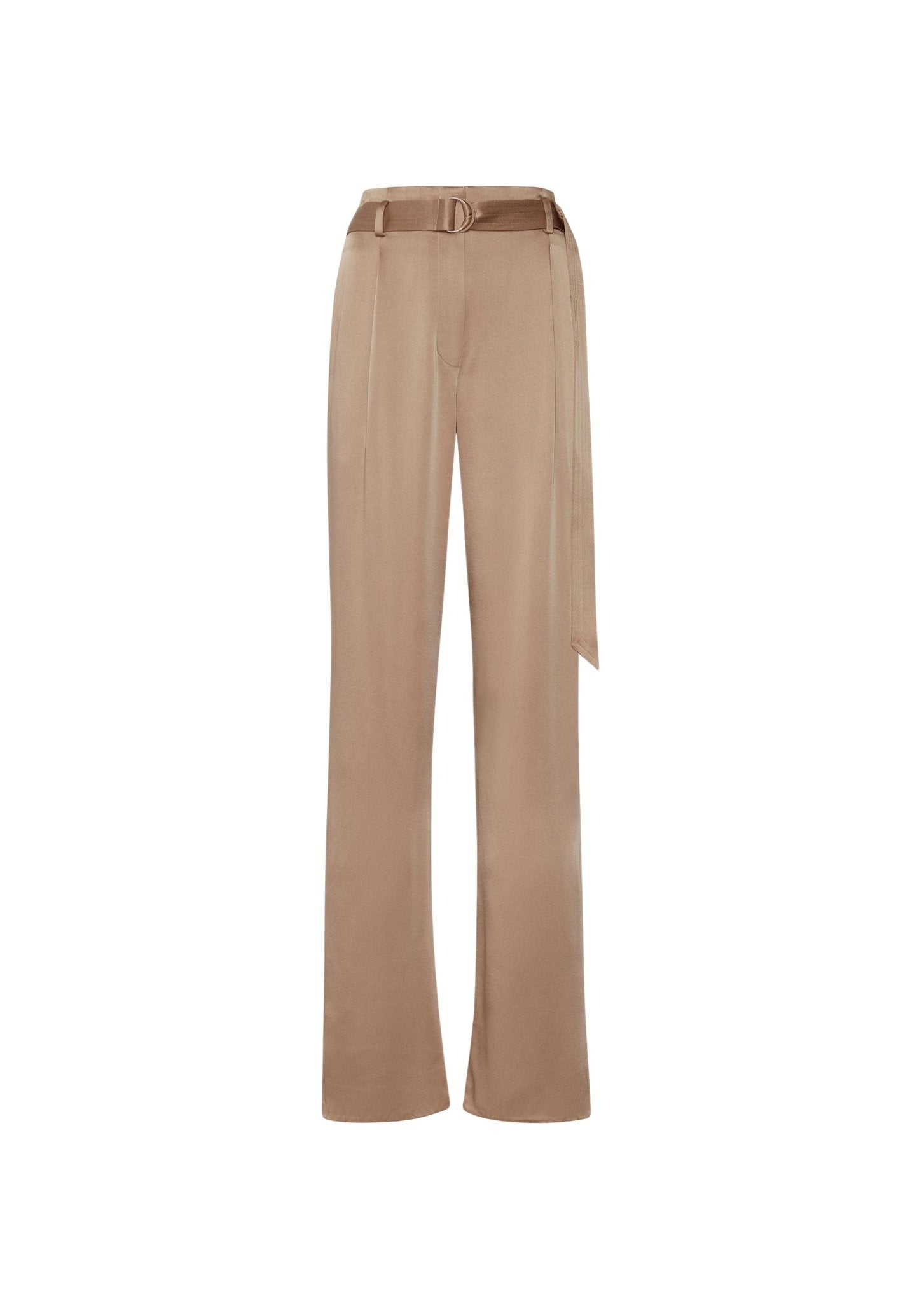 Satin High Waisted Belted Pant - LAPOINTE