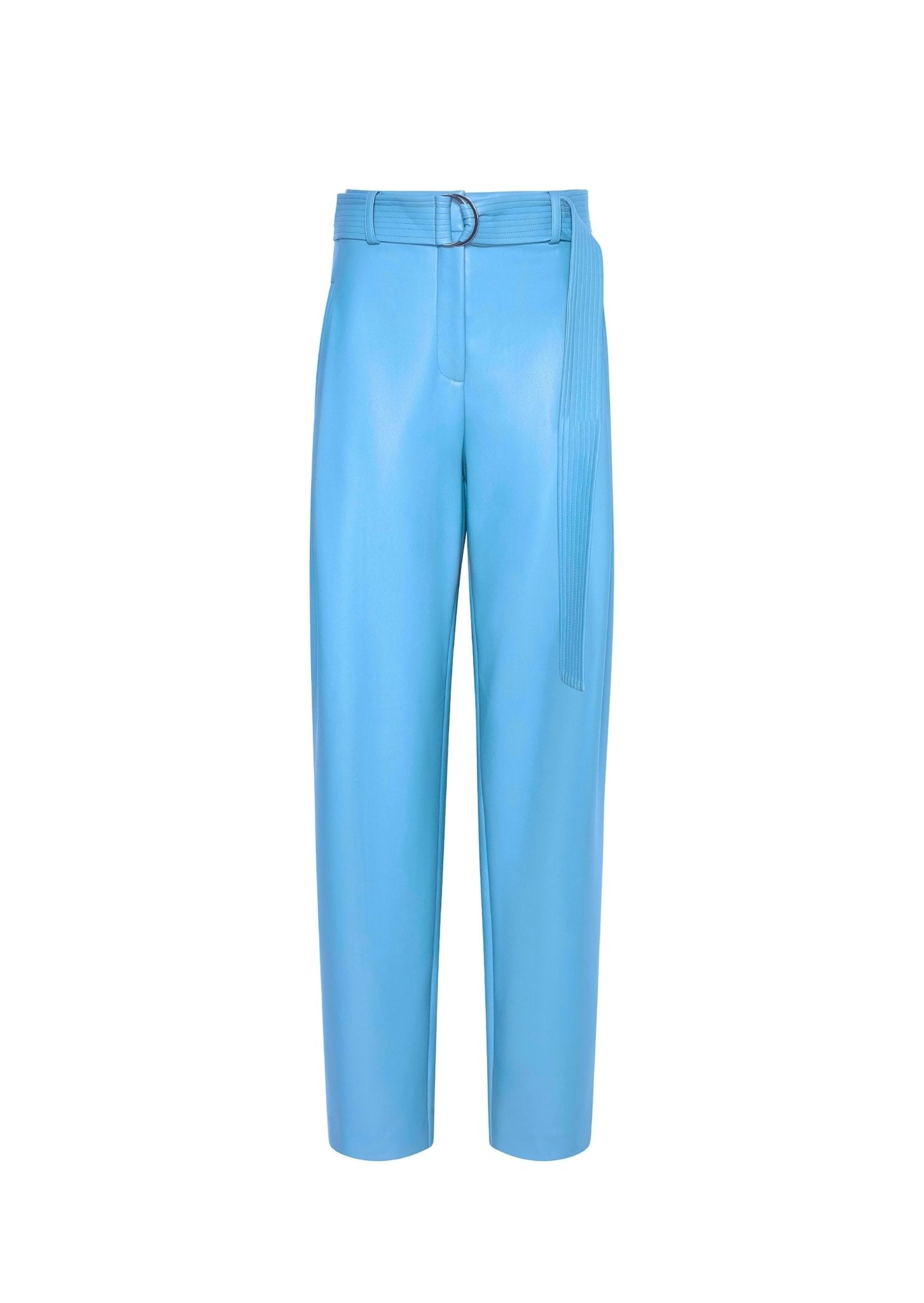 Faux Leather Belted Trouser - LAPOINTE