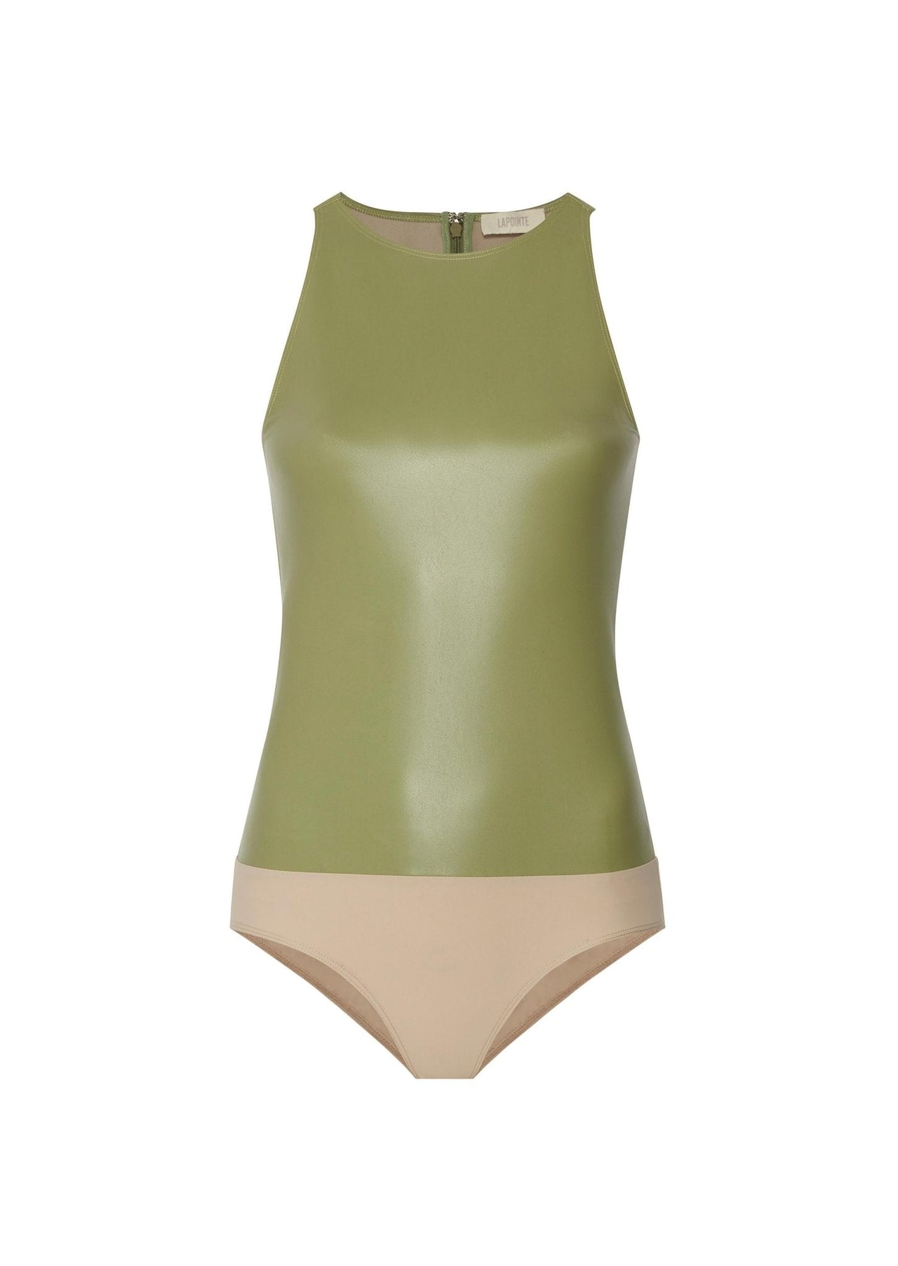 Faux Leather Halterneck Bodysuit - LAPOINTE