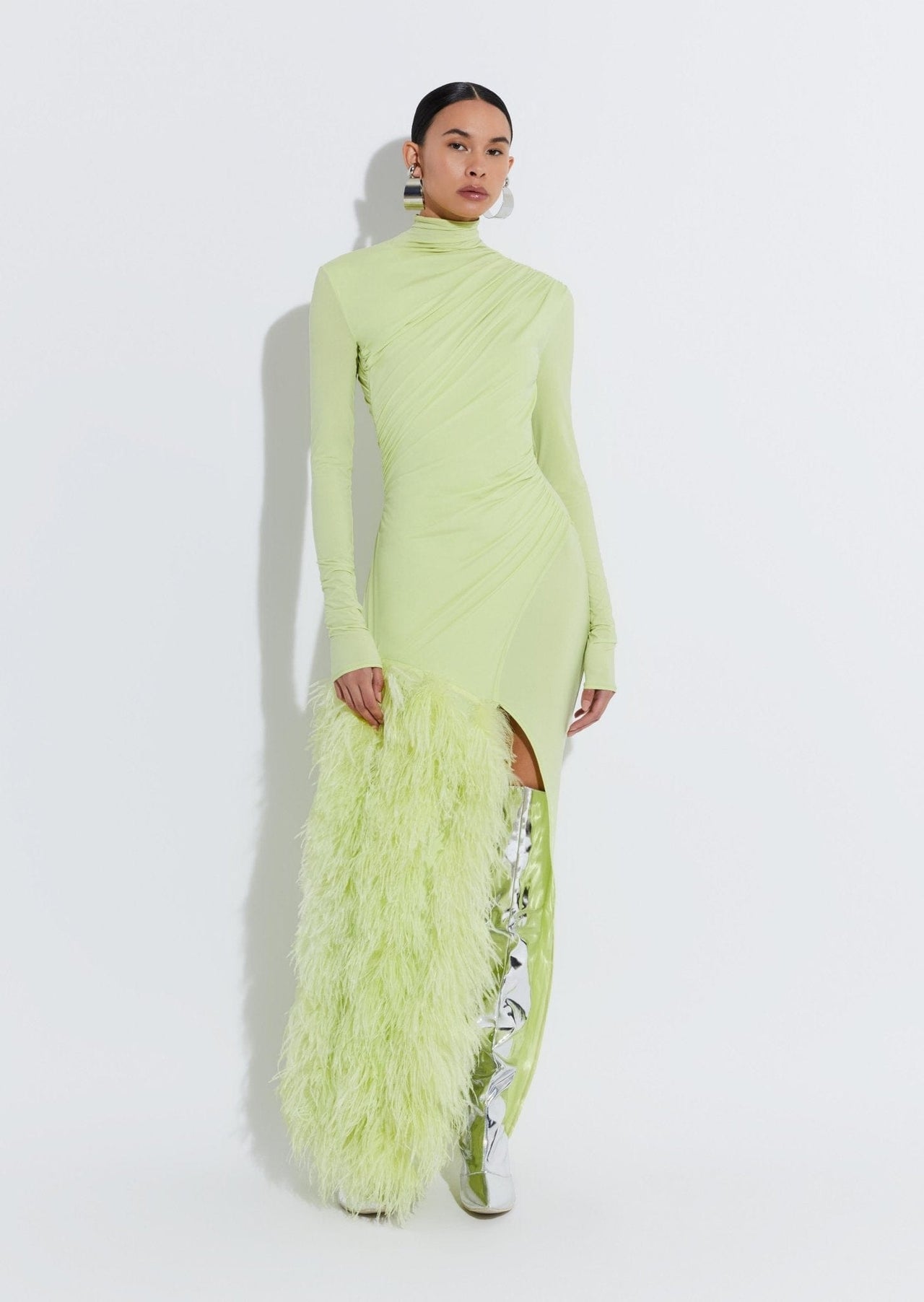Jersey Feather Dress - LAPOINTE