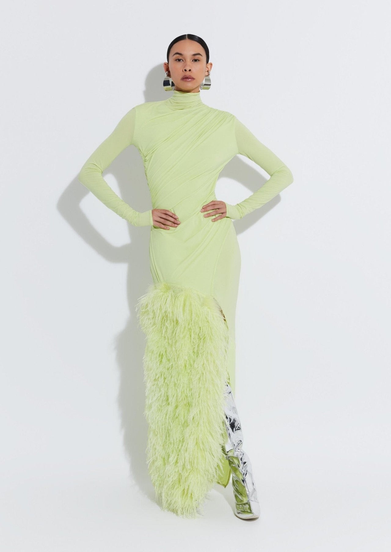 Jersey Feather Dress - LAPOINTE
