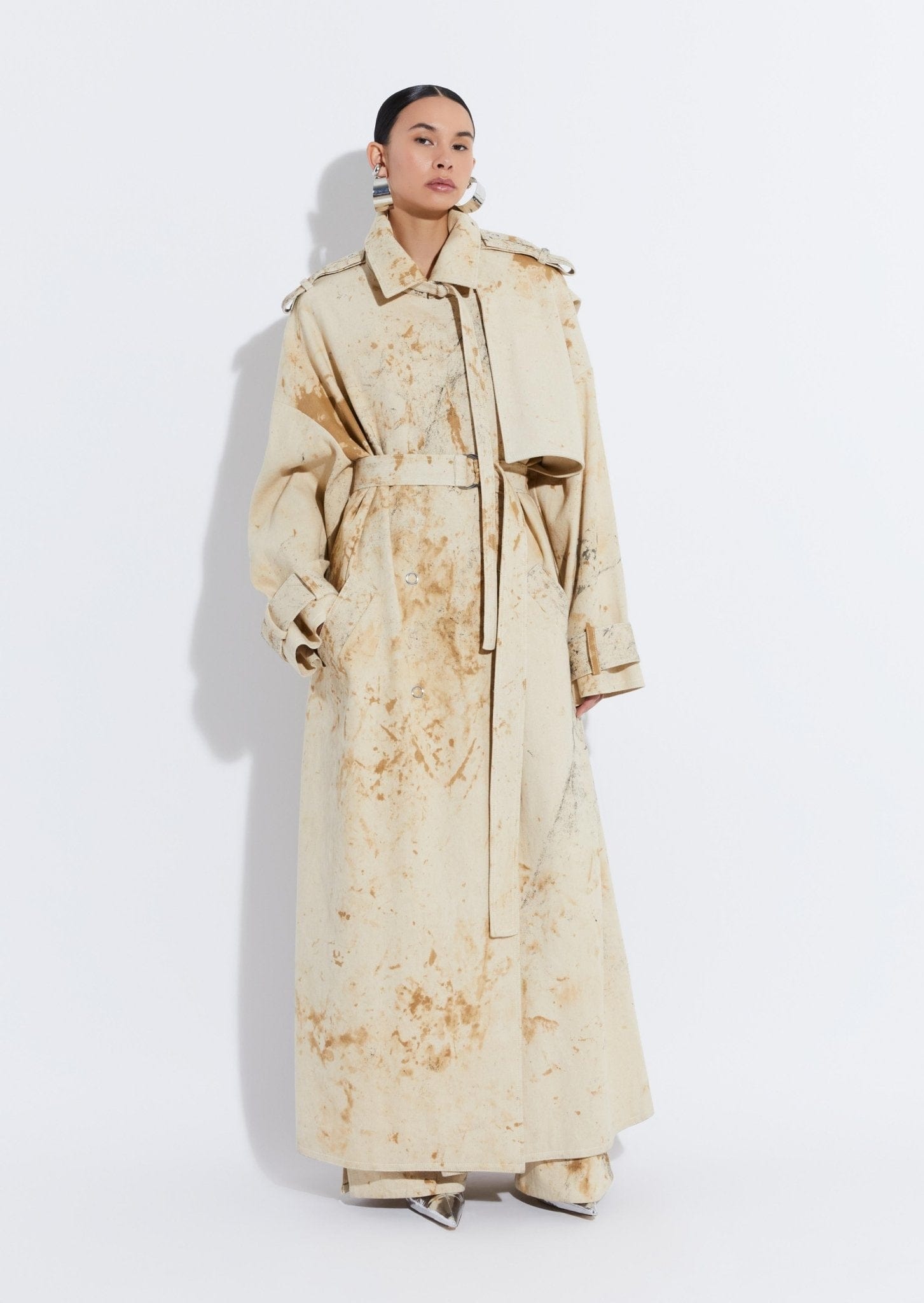 Shearling 2024 collar overcoat
