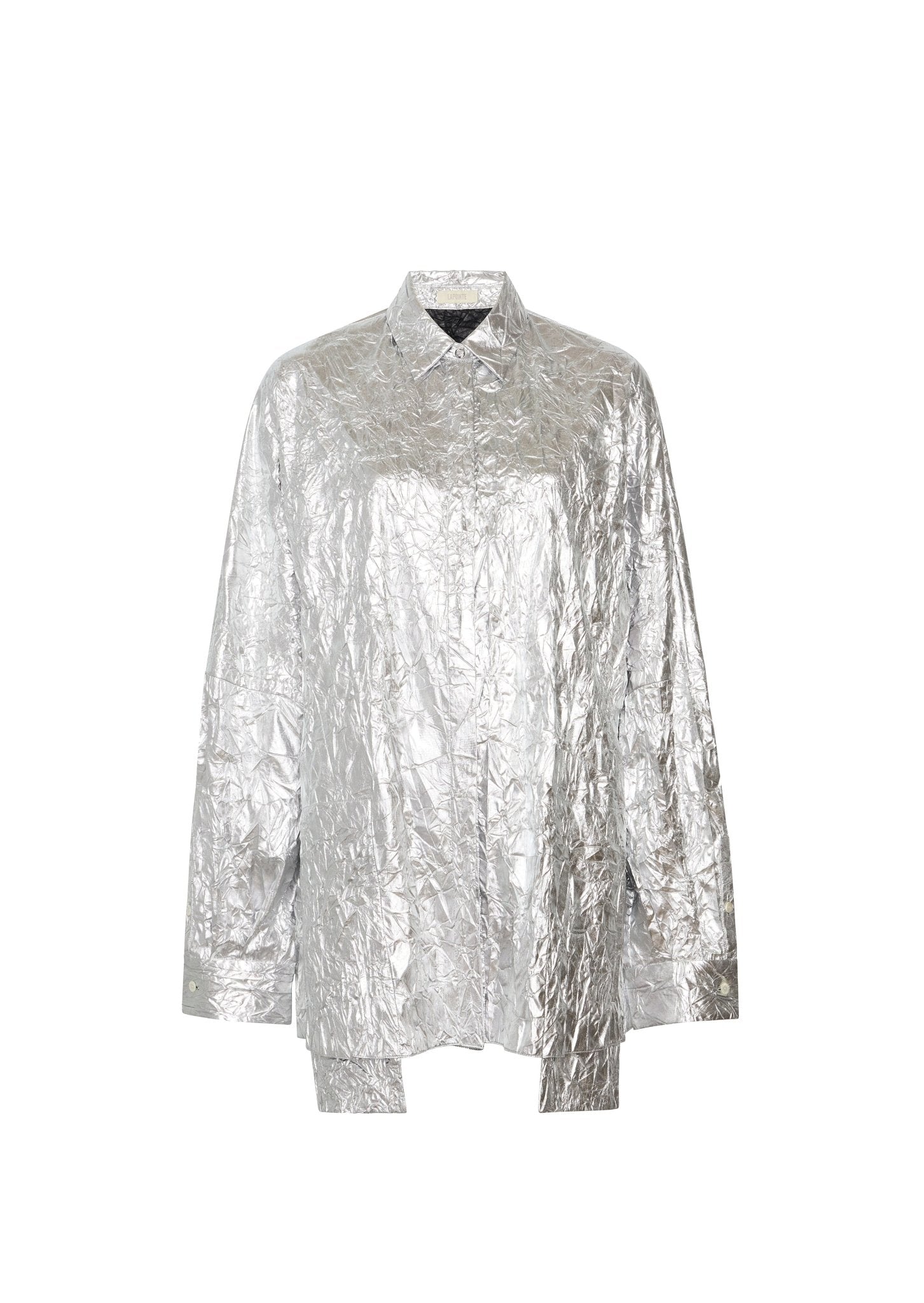 Crinkle Metallic Oversized Shirt - LAPOINTE