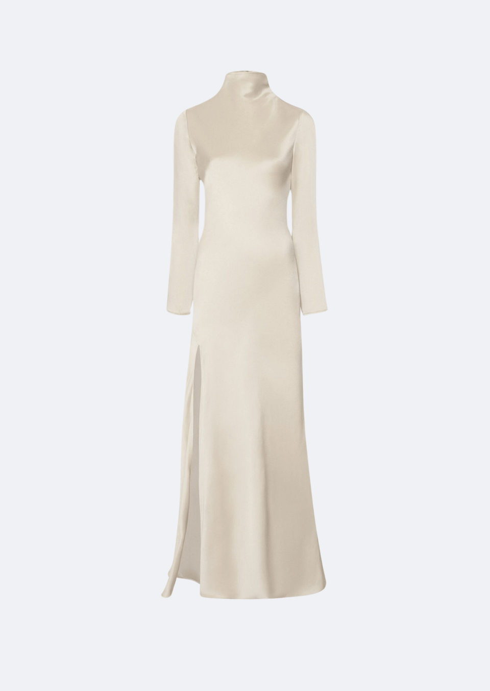 Satin Draped Neck Dress - LAPOINTE