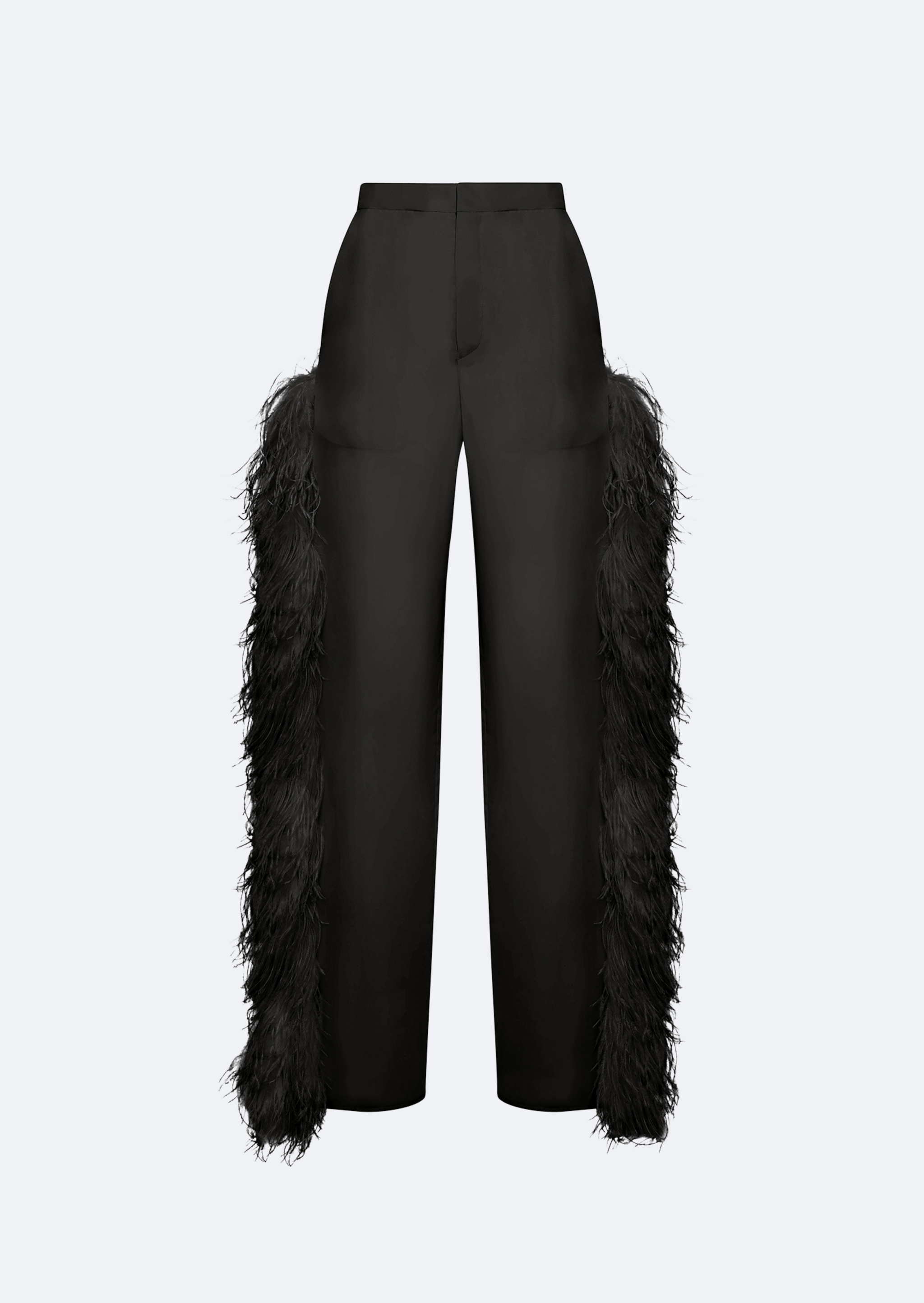 Organza Trouser With Feathers - LAPOINTE