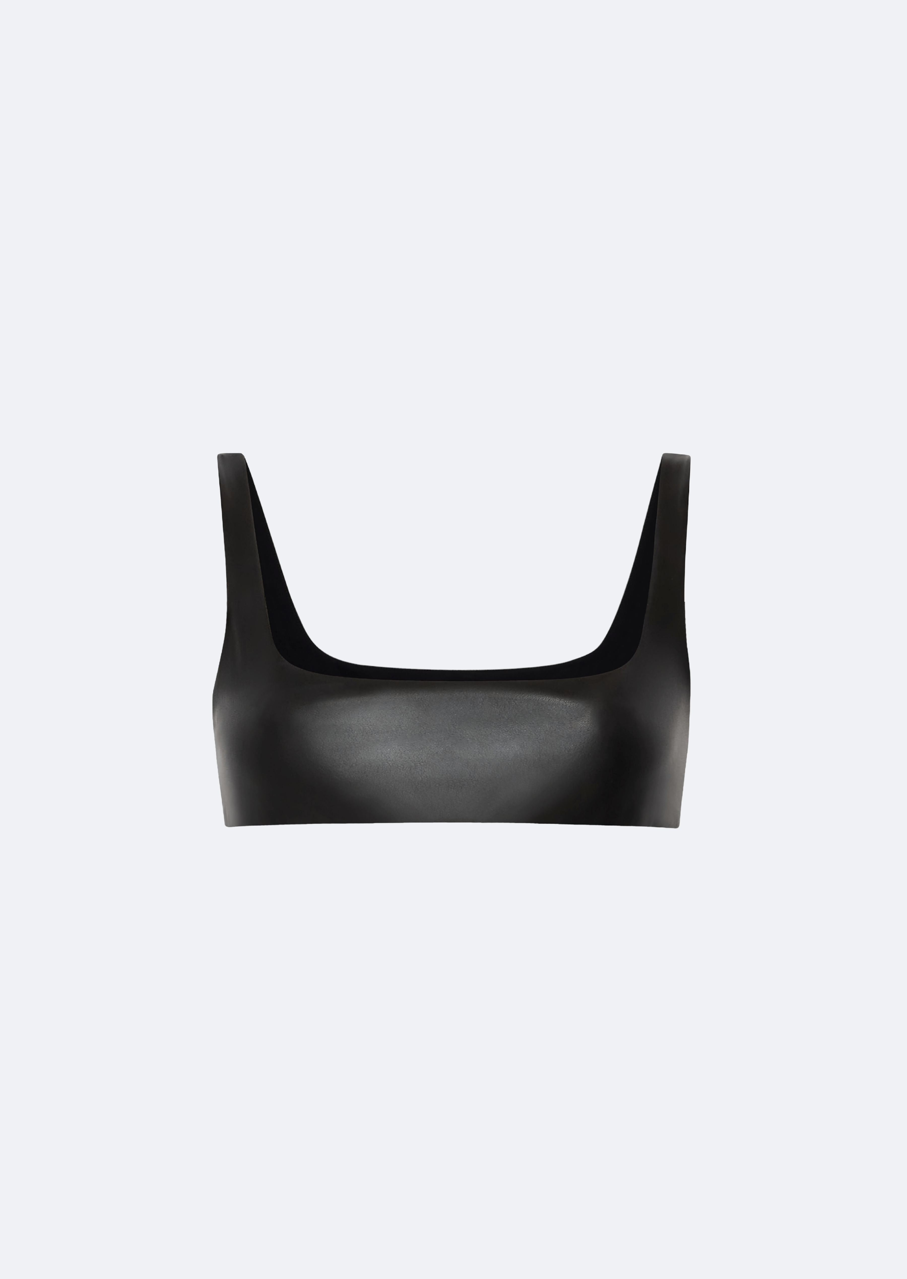 Stretch Faux Leather Bra Top - LAPOINTE