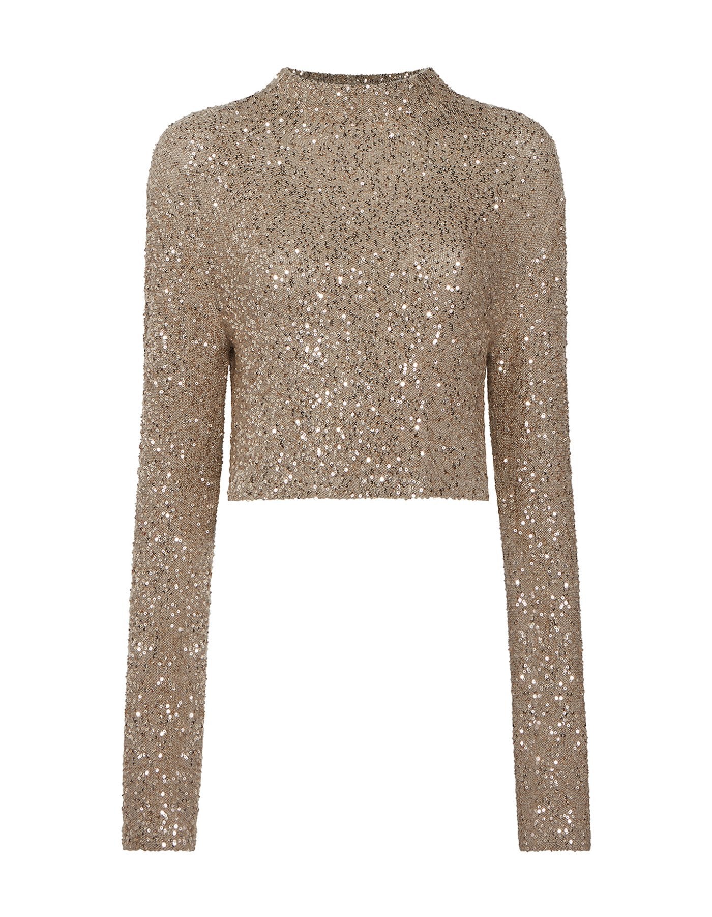 CASHMERE SEQUIN CROPPED TOP - LAPOINTE