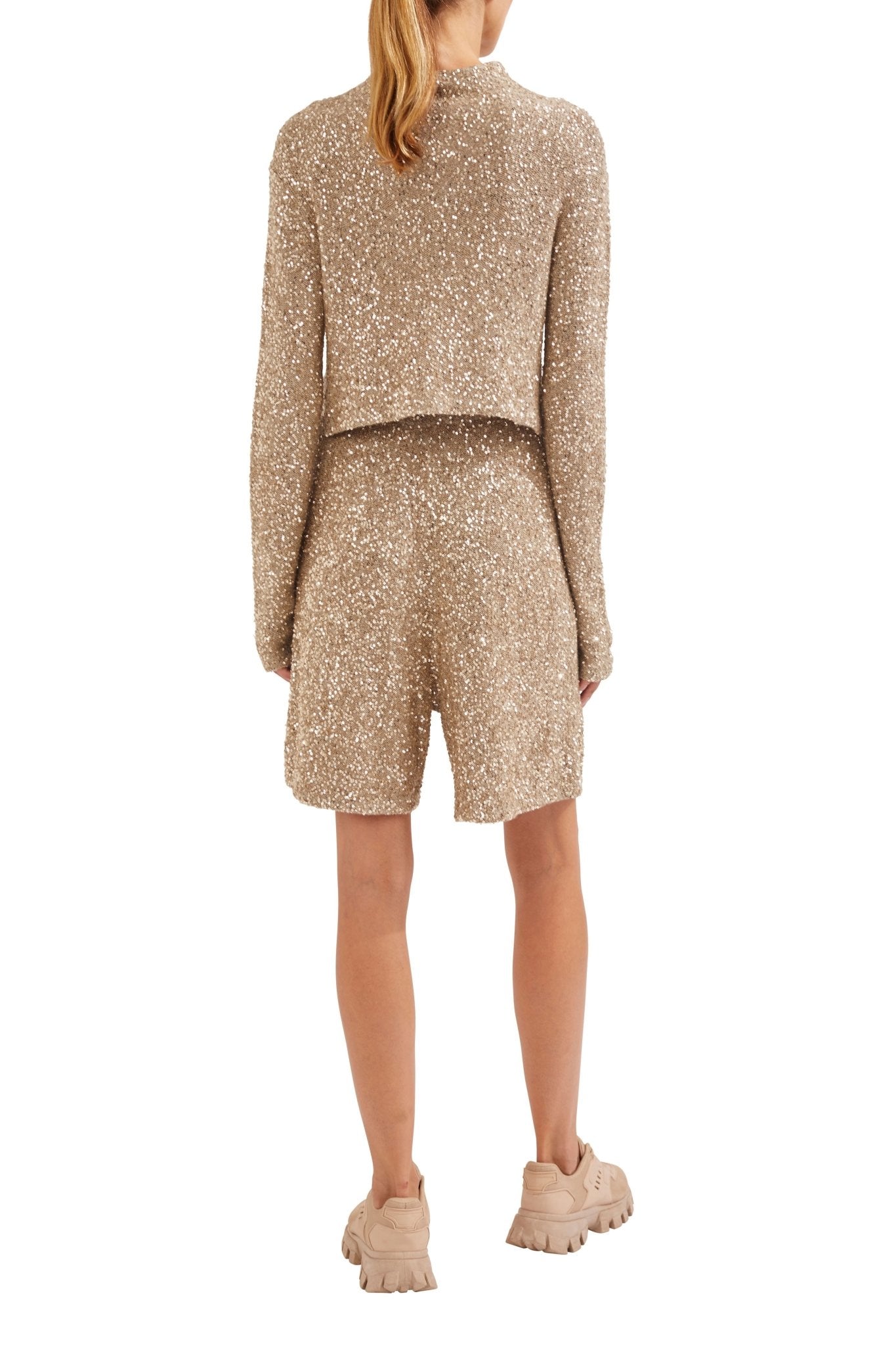 CASHMERE SEQUIN SHORTS - LAPOINTE