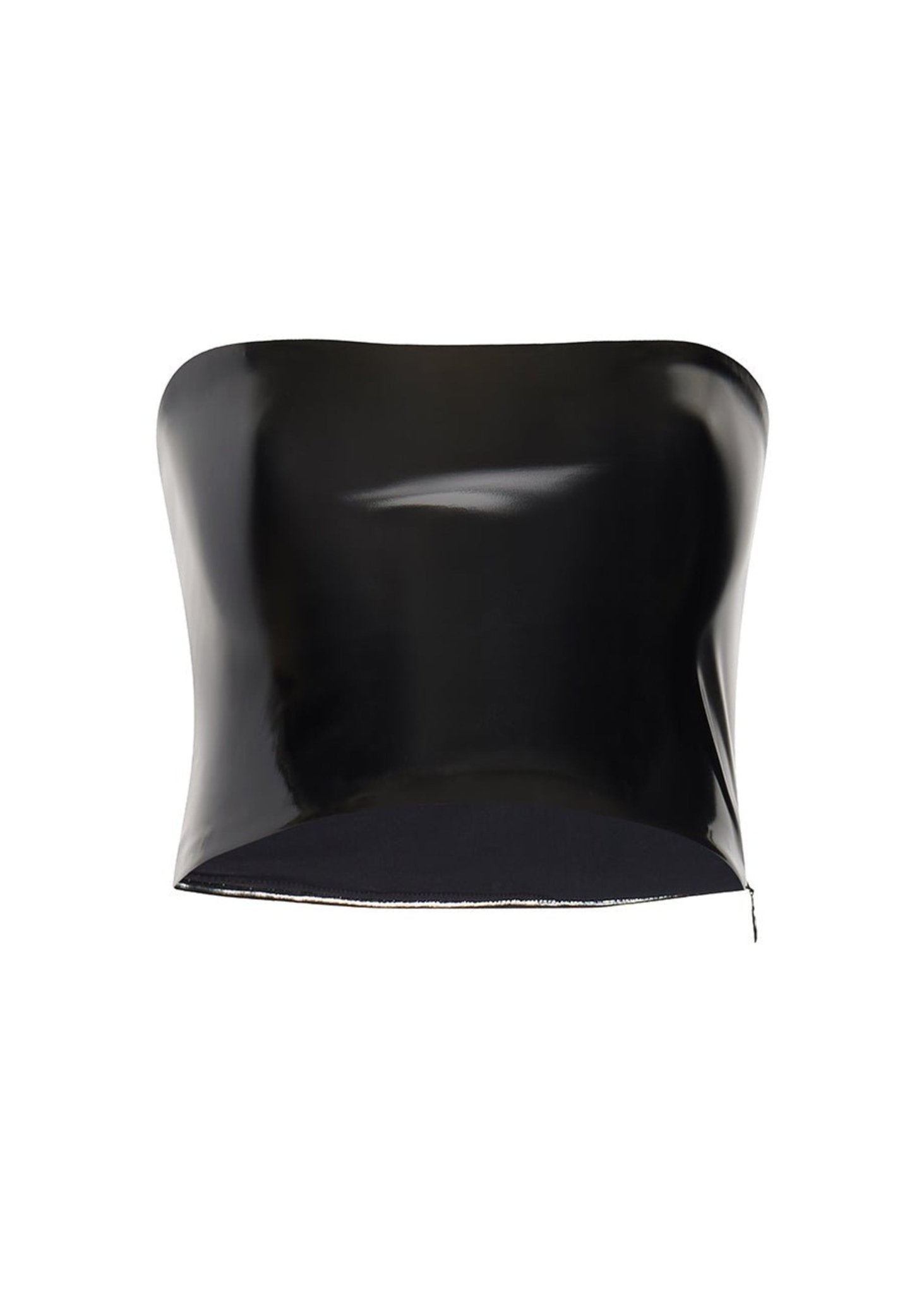 Faux Patent Leather Tube Top - LAPOINTE