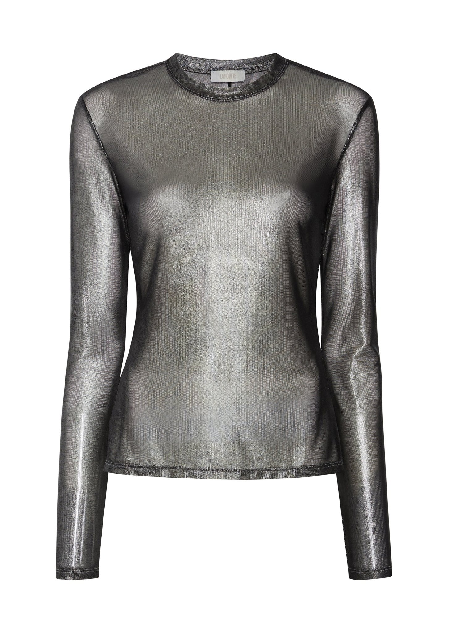 Metallic Mesh Fitted Top - LAPOINTE