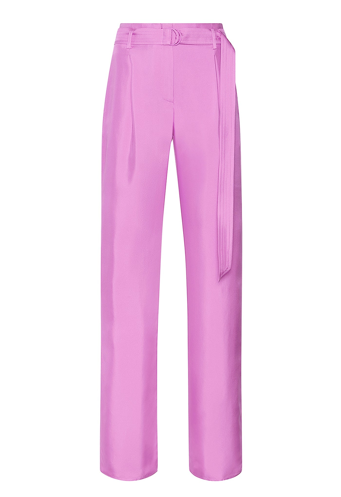 ORGANIC SILKY TWILL HIGH WAISTED BELTED PANT - LAPOINTE
