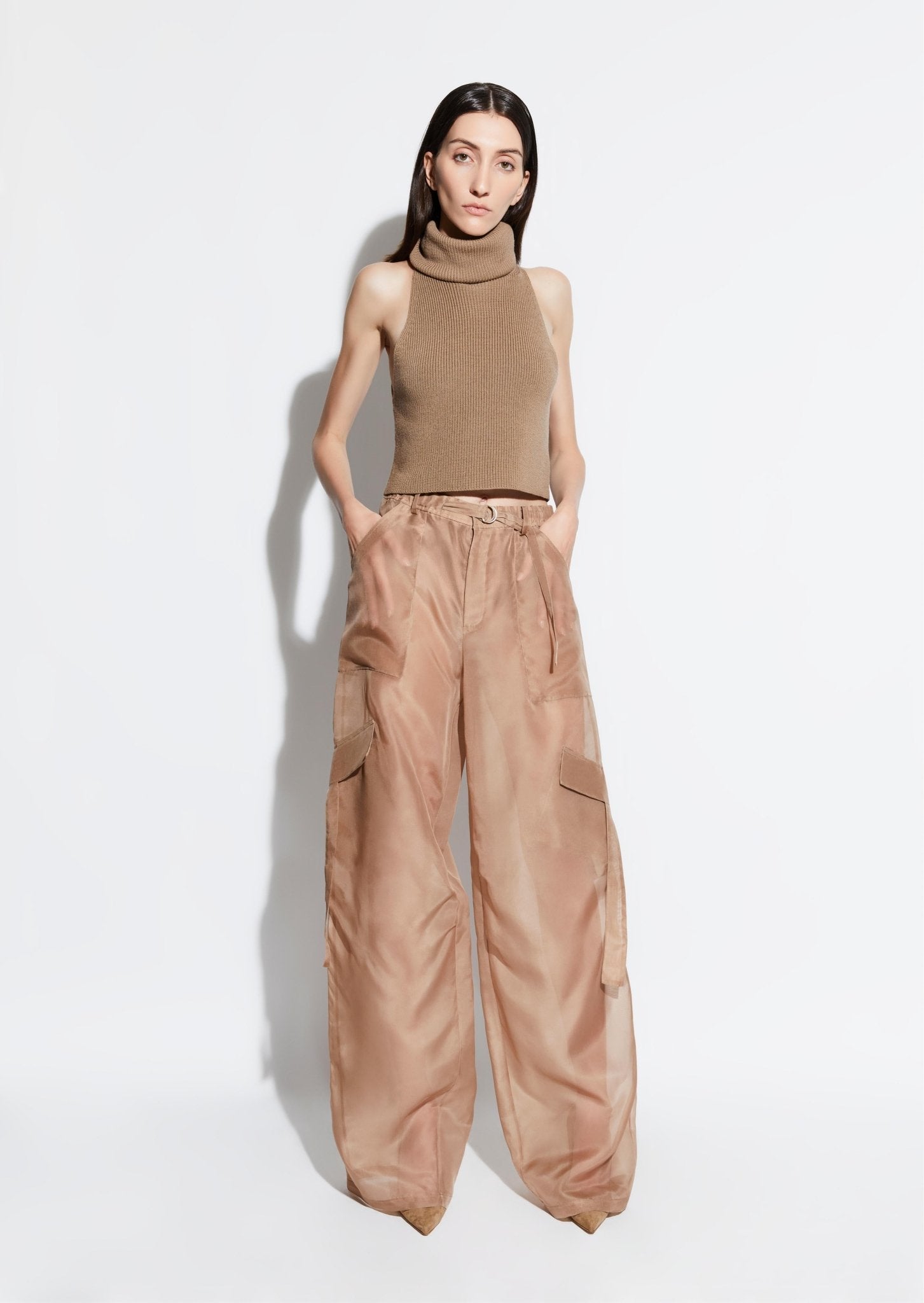 Organza Utility Pant in Taupe | LAPOINTE