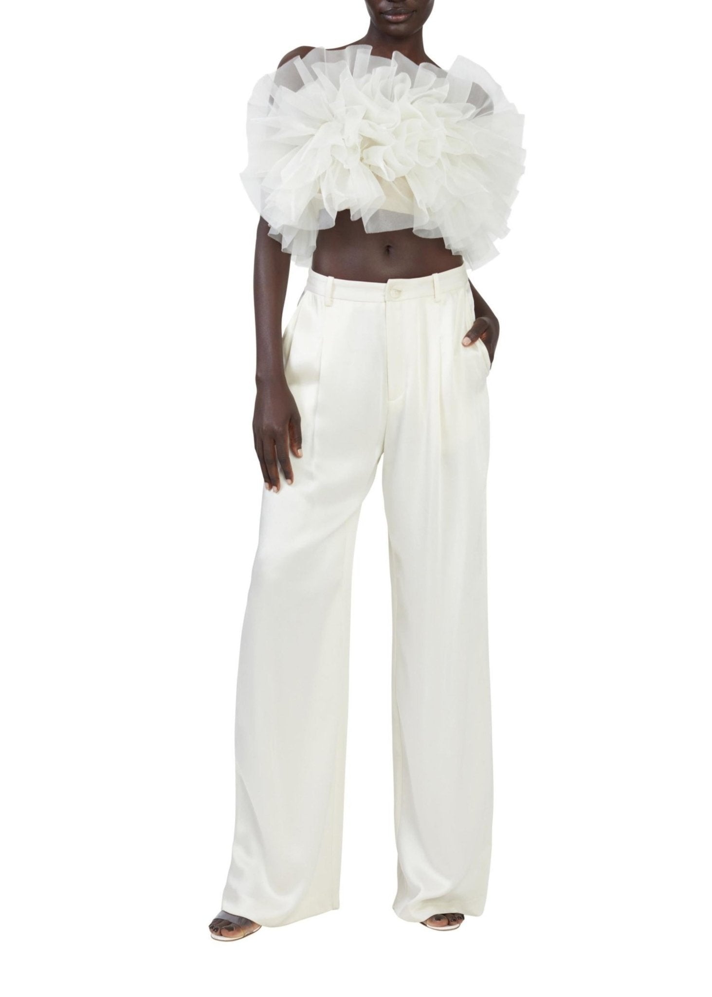 Ruffle Poof Bustier Top - LAPOINTE