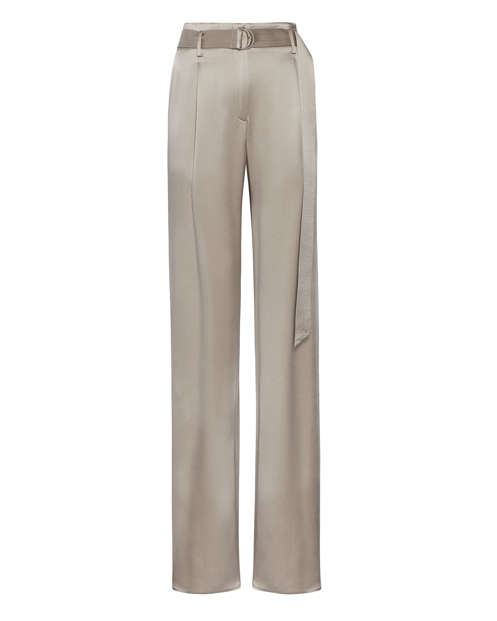 SATIN BELTED PANT - LAPOINTE
