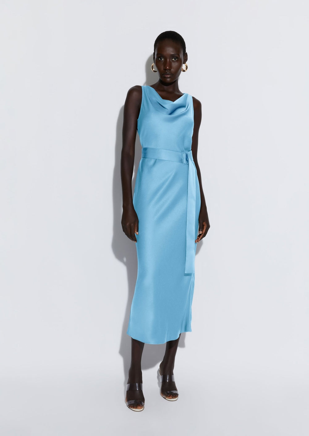 Cotton Printed Premsetu Sky Blue Women A Line Dress (PS331) at Rs