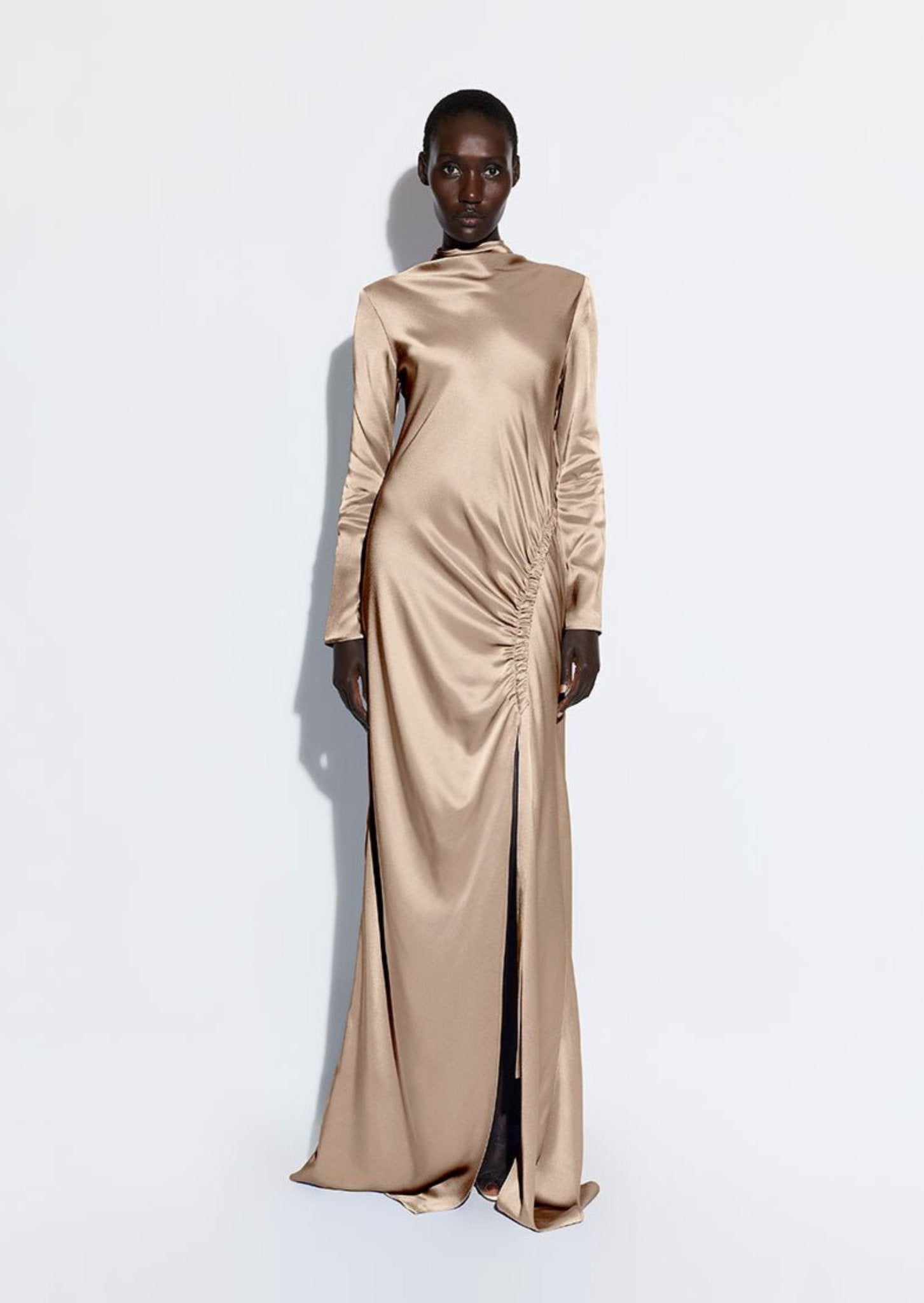 Satin maxi gown sale