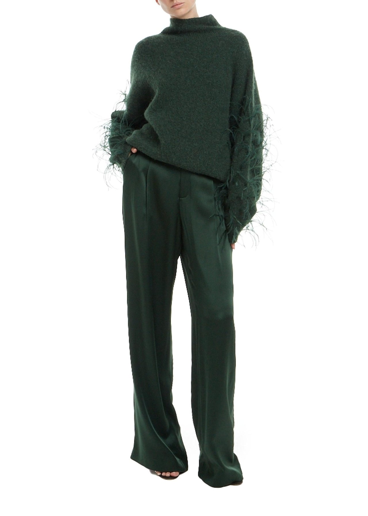 Satin Relaxed Pleated Pant - LAPOINTE