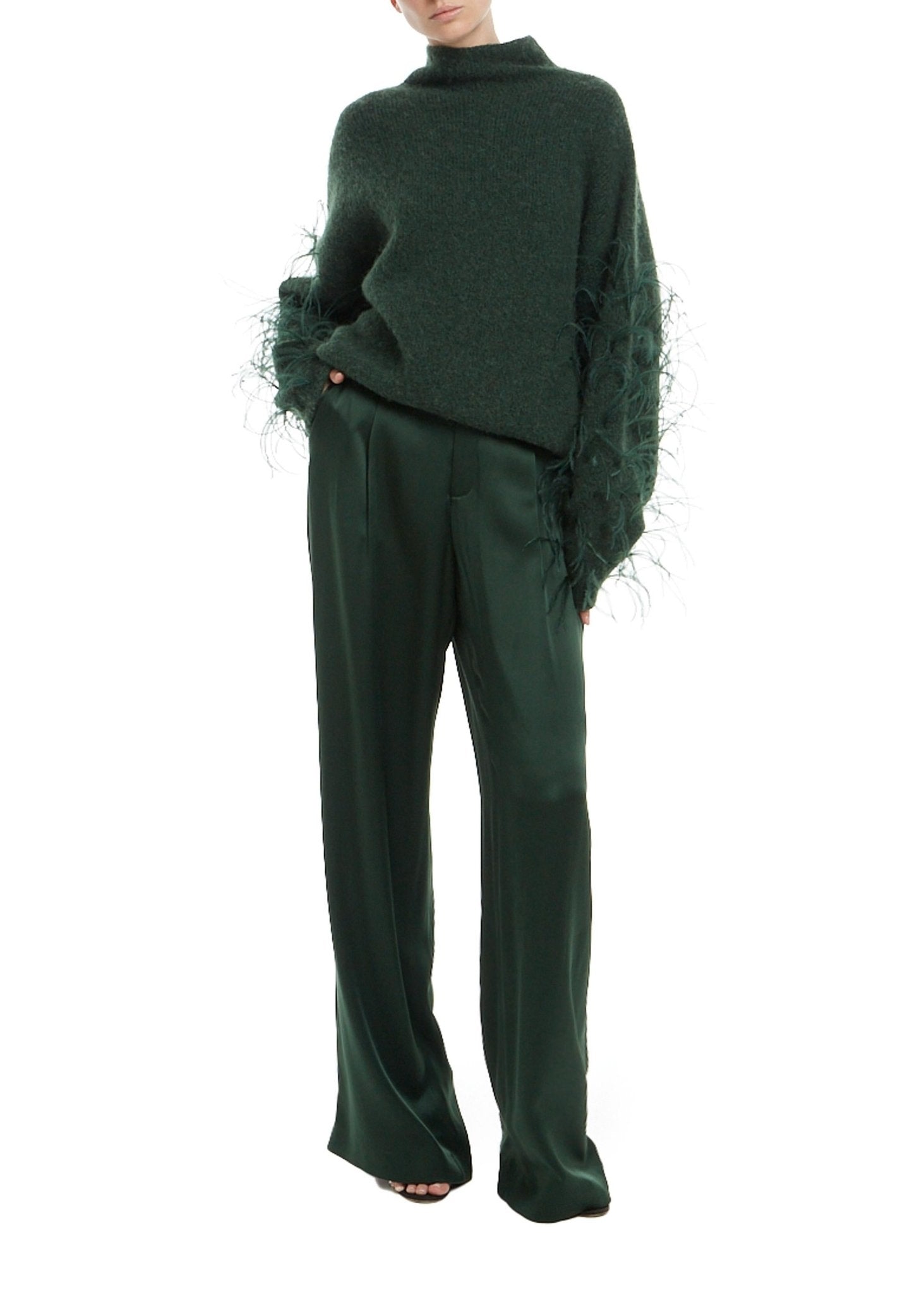 Satin Relaxed Pleated Pant - LAPOINTE